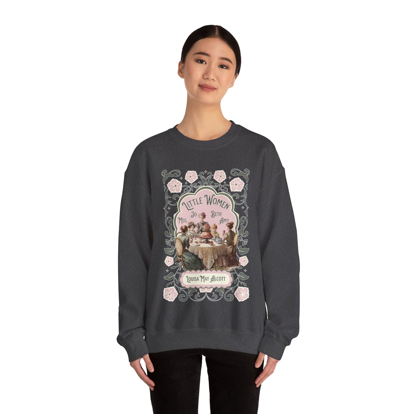 Little Women Sweatshirt, Louisa May Alcott Historical Romance Sweater, Bookish Literary Fan Art Gift, Gift for Her, Bookclub Crewneck Shirt Sweatshirt Printify