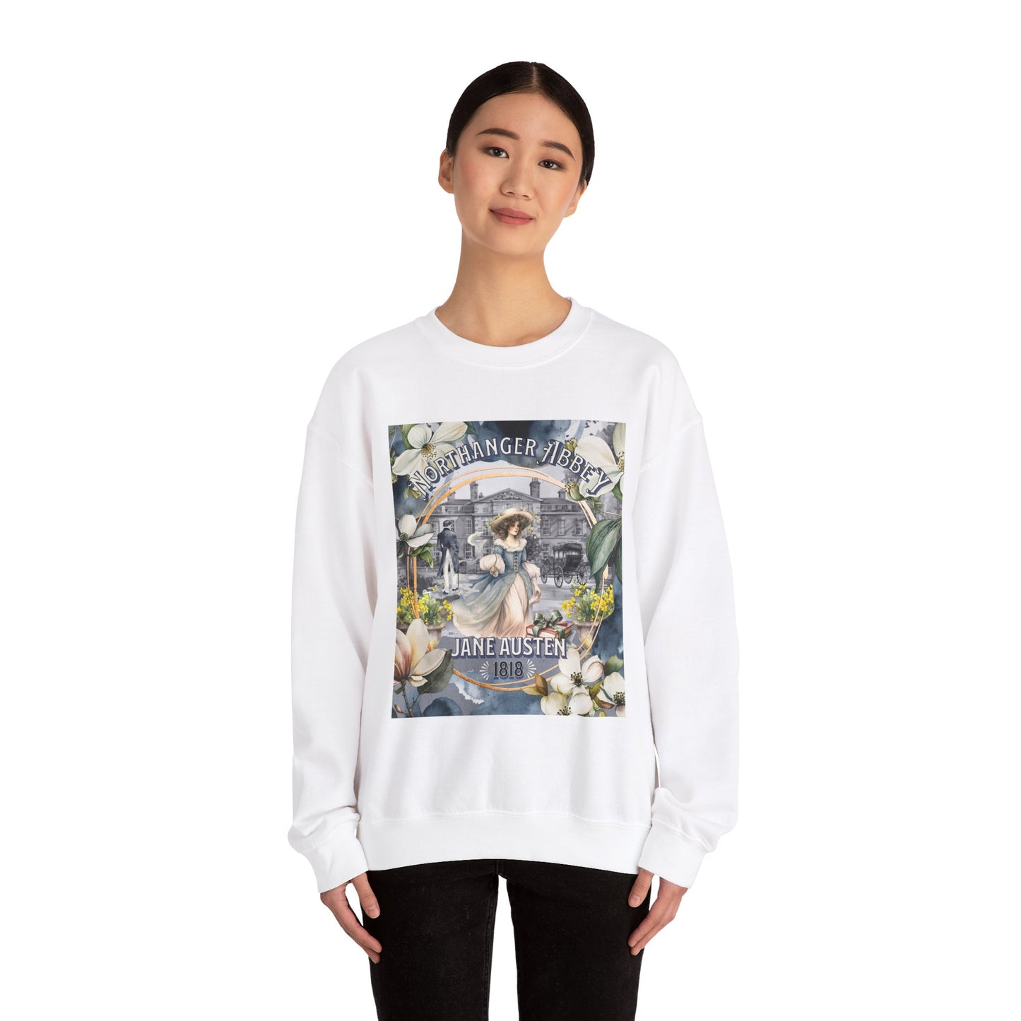 Jane Austen Sweatshirt, Northanger Abbey Historical Romance Sweater, Bookish Literary Jane Austen Fan Art Gift, Gift for Her, Bookclub Shirt Sweatshirt Printify