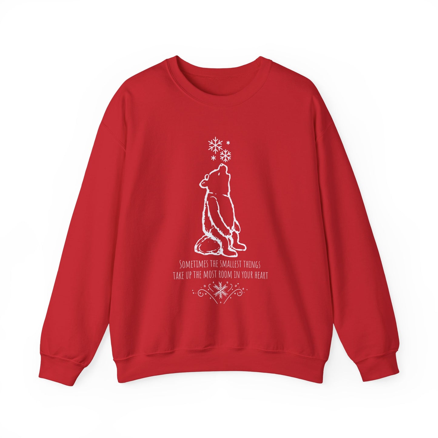Winnie The Pooh Christmas Sweatshirt, Pooh Bear Holiday Sweater Family Matching Christmas Vacation Shirts, A.A. Milne Shirt Book Lover Gifts Sweatshirt Printify S Red