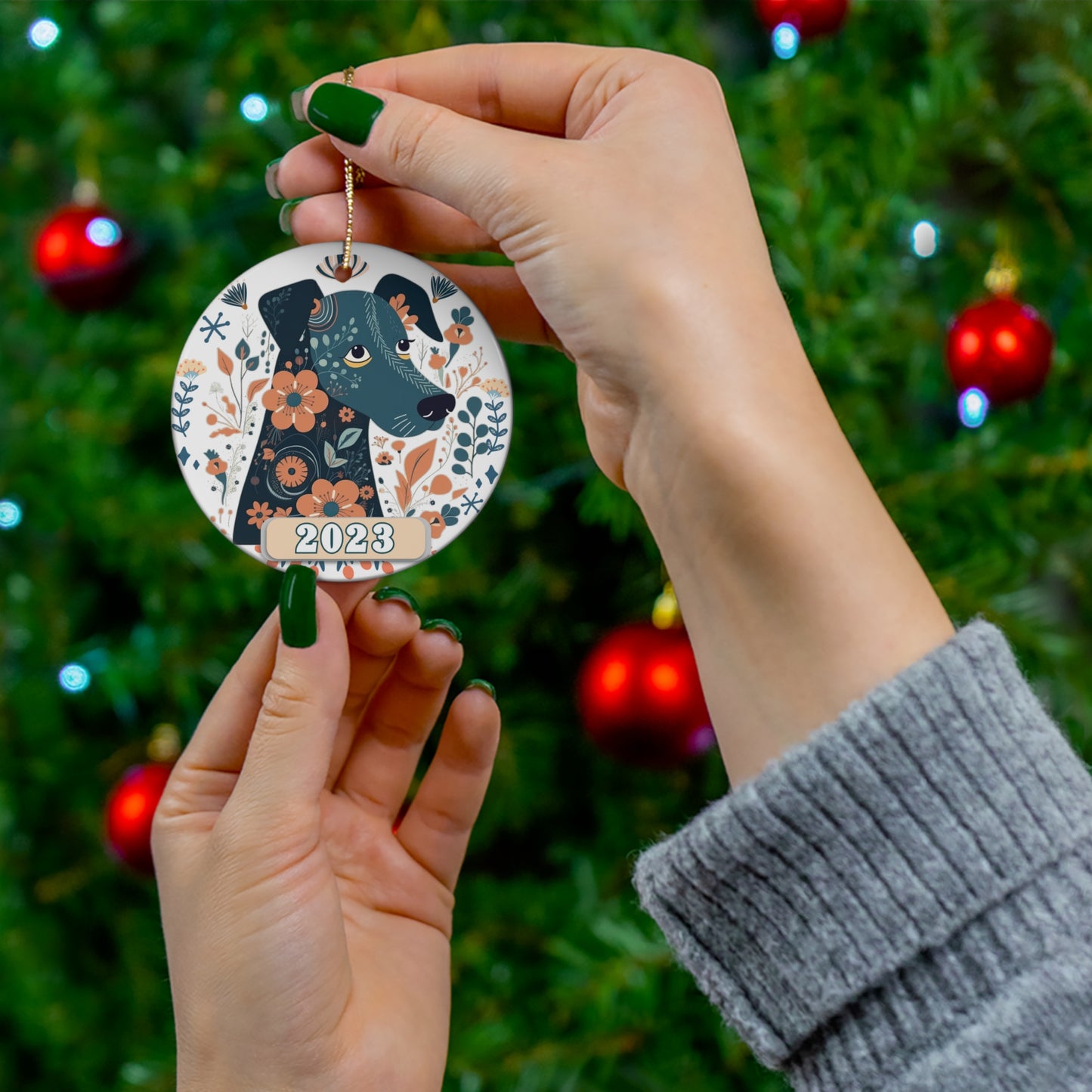 Christmas 2023 Ornament, Scandinavian, Swedish Dog Decor, Holiday Gift Idea, Heirloom Keepsake, Host Gift Exchange, Family Xmas Tree Bauble Home Decor Printify