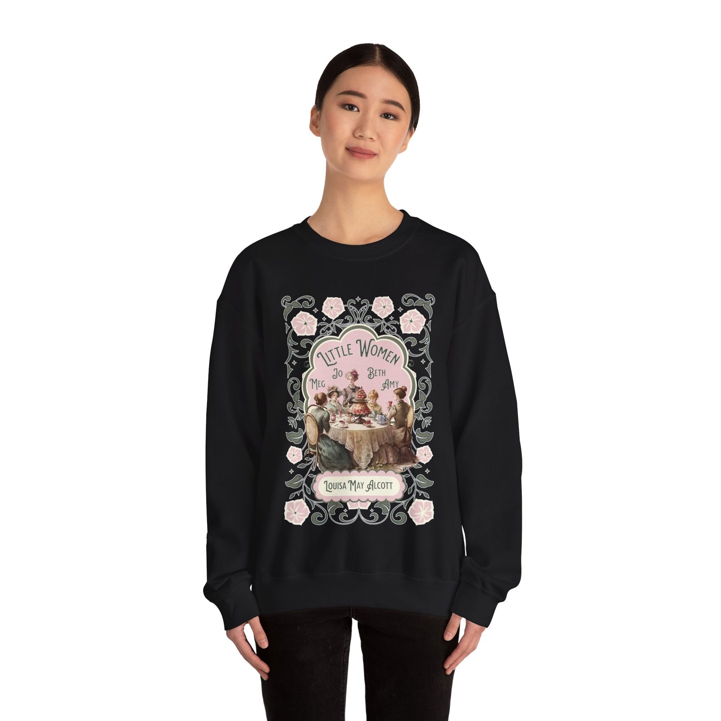 Little Women Sweatshirt, Louisa May Alcott Historical Romance Sweater, Bookish Literary Fan Art Gift, Gift for Her, Bookclub Crewneck Shirt Sweatshirt Printify