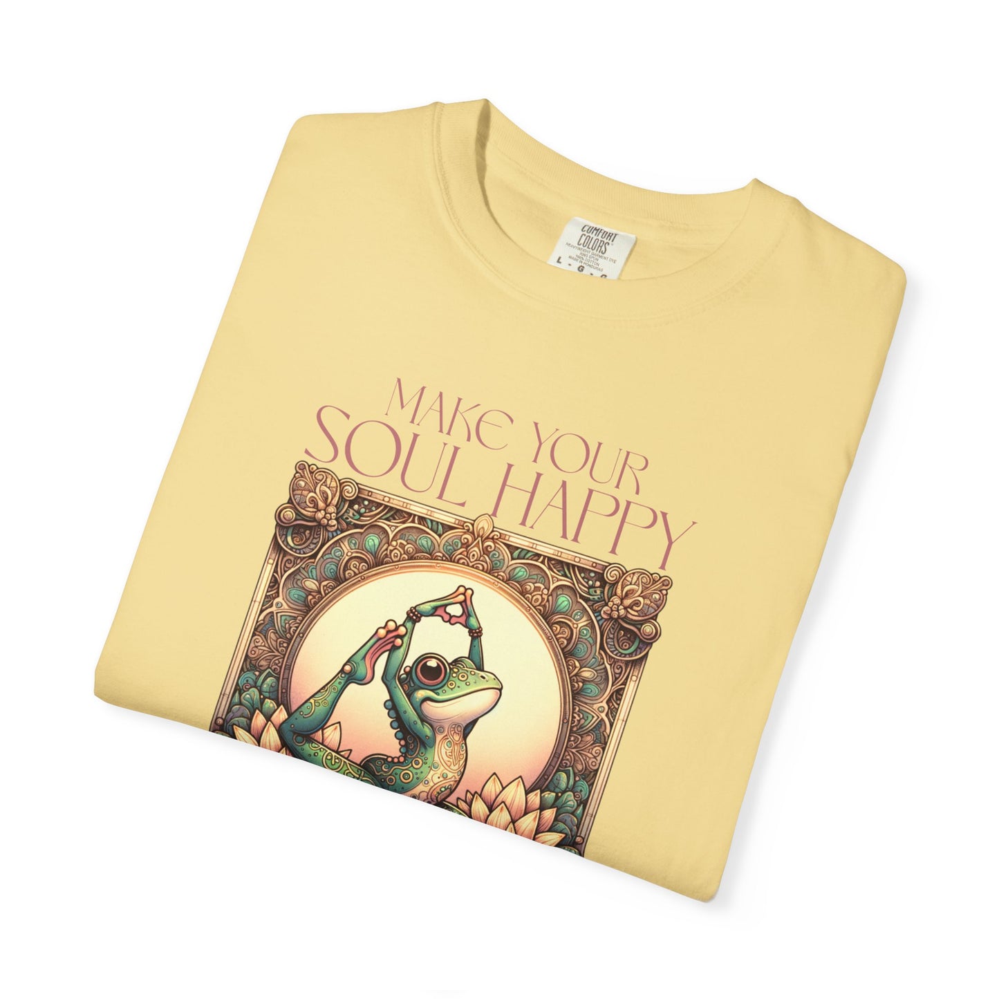 Yoga Frog Make Your Soul Happy Unisex T-Shirt, Casual Wear, Highlander Fan Gift, T-Shirt Printify