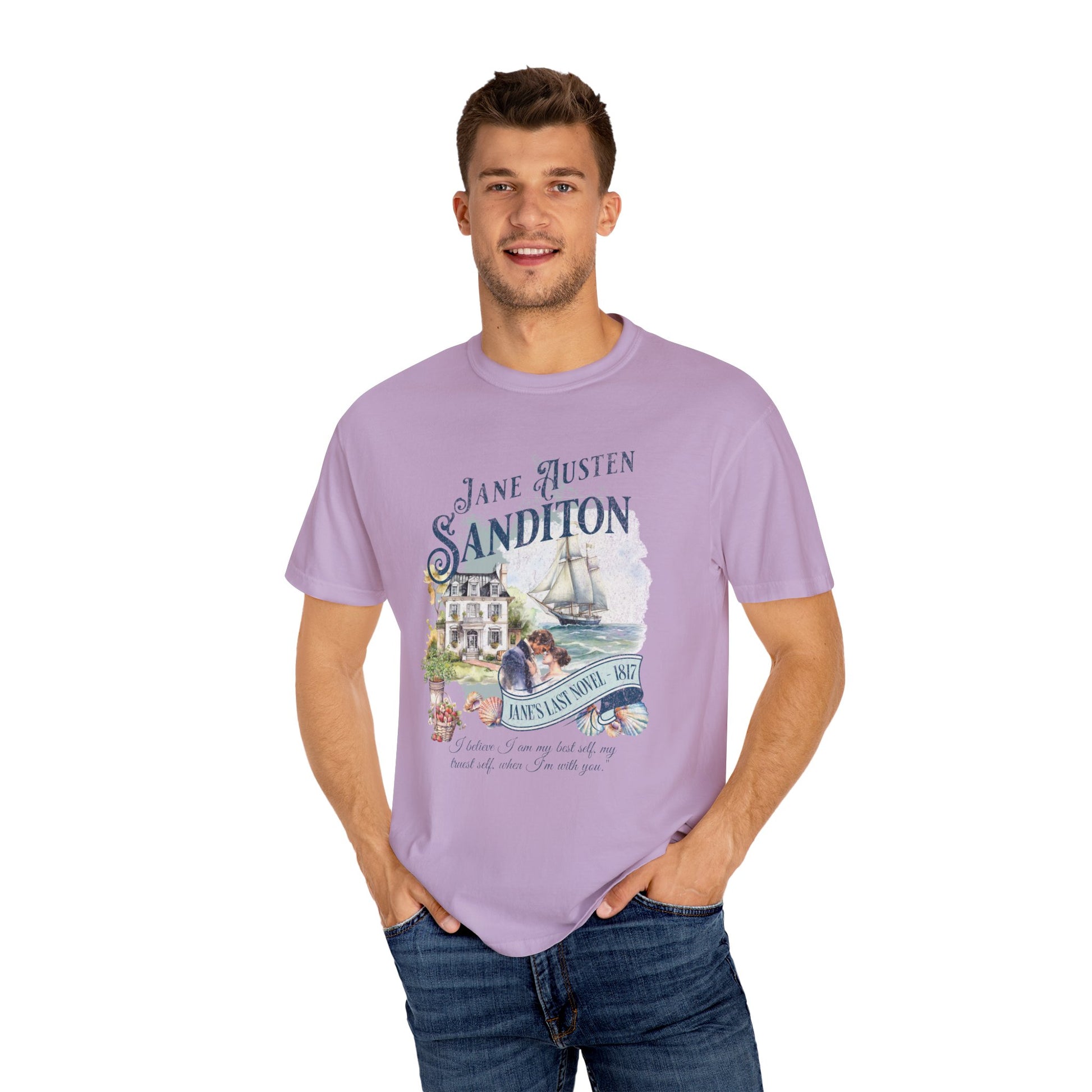 Sanditon Jane Austen Fan T-Shirt Historical Romance Reader Gift T-Shirt Printify