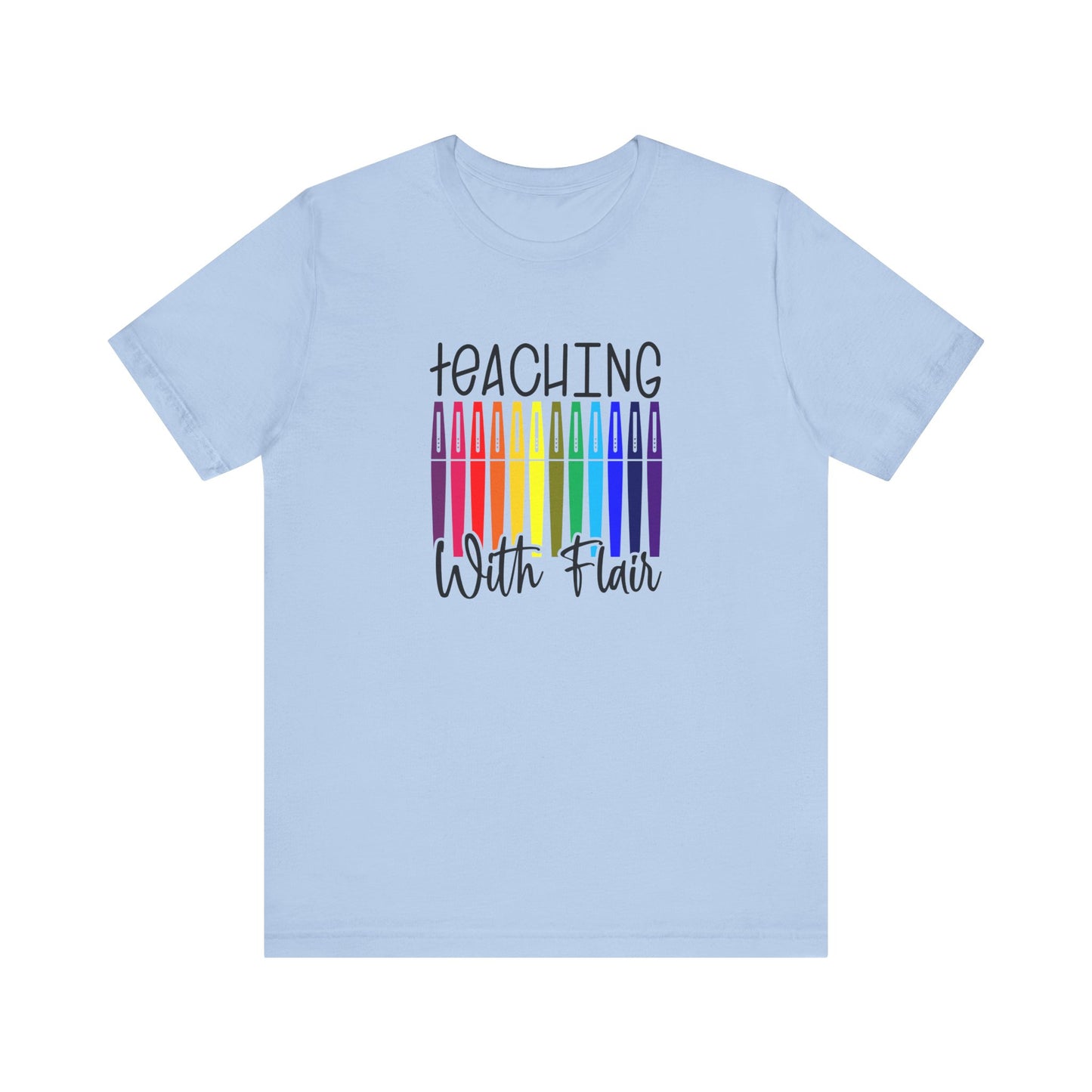 Cute Teacher TShirt Gift, Education Tee, Elementary School Teacher Appreciation, Funny Back To School Shirt, Teacher T-Shirt, Teacher Tee, T-Shirt Printify Baby Blue XS