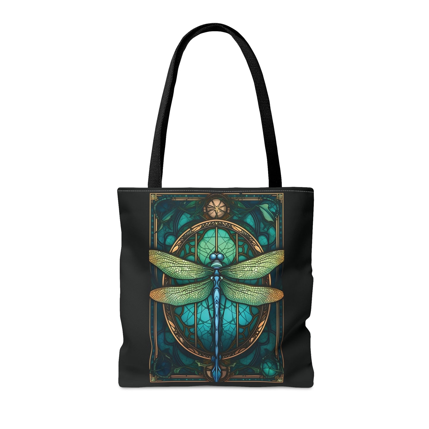 Stained Glass Dragonfly Tote Bag, Pretty Tarot Card Shoulder Bag, Book, Library, Grocery, Travel Bag, Dark Academia, Bookish Bookclub Gift, Bags Printify