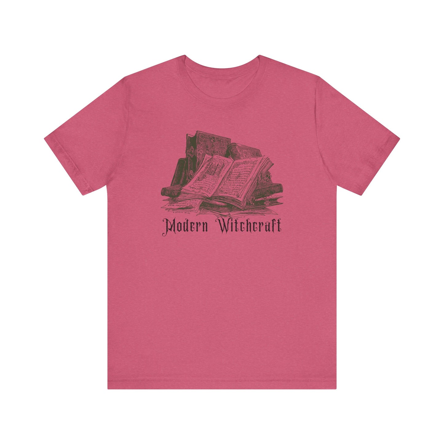 Halloween Vintage Witches Spell Books TShirt, Spooky Season Tee, Trick or Treating Shirt, Halloween Party T-Shirt, Modern Witchcraft T Shirt T-Shirt Printify Heather Raspberry XS