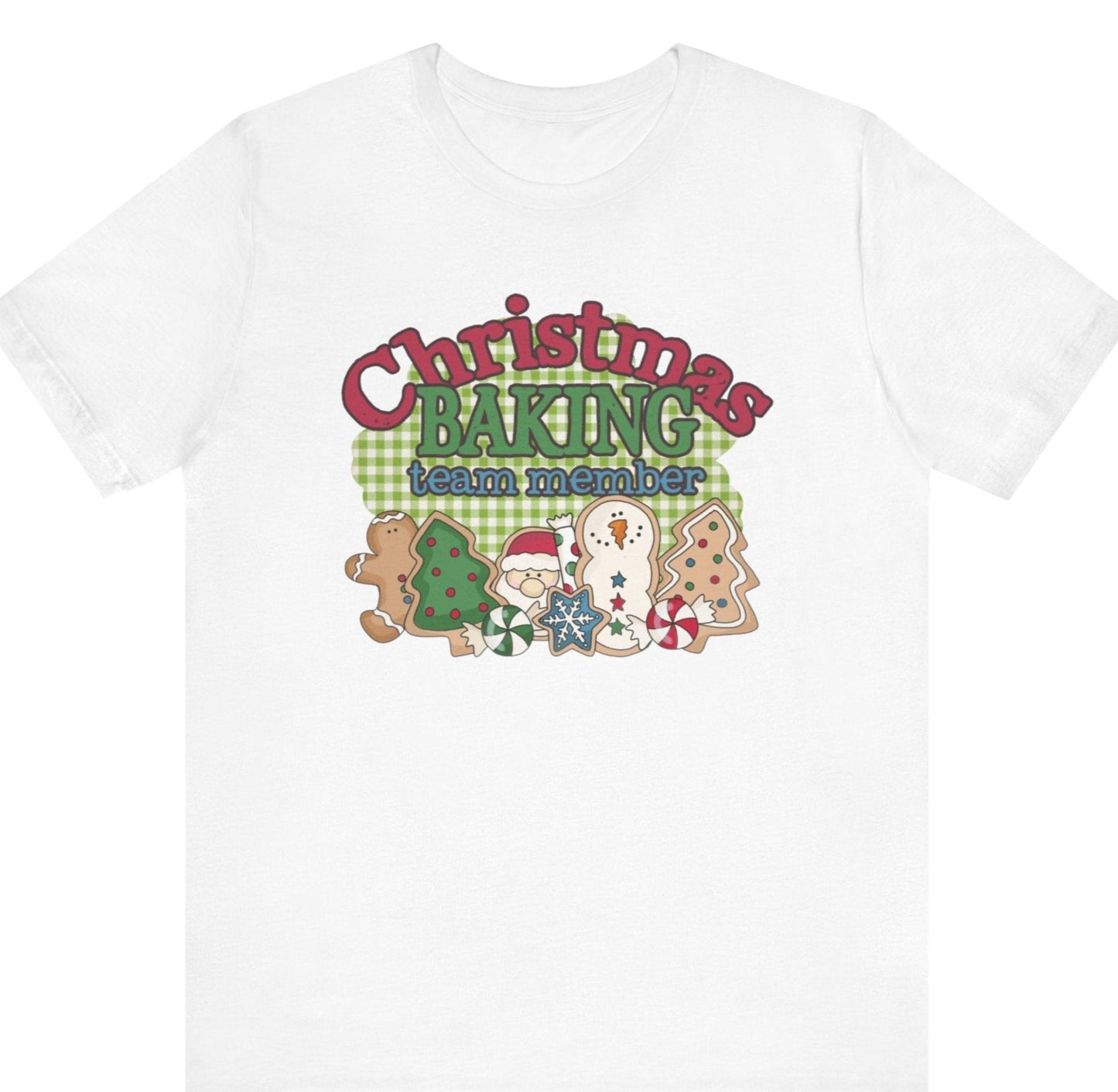 Christmas Baking Team Shirt, Christmas Baking Crew Matching TShirt, Christmas Baking Shirt, Women's Christmas Shirts, Christmas Cookie Crew T-Shirt Printify White XS