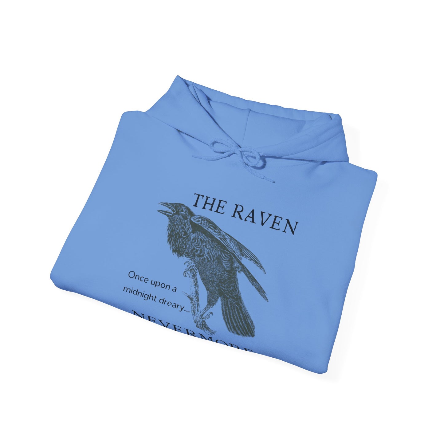 Halloween Vintage The Raven Hoodie, Spooky Season Sweater, Trick or Treating Shirt, Halloween Party Top, Edgar Allen Poe, Nevermore, Gothic Hoodie Printify