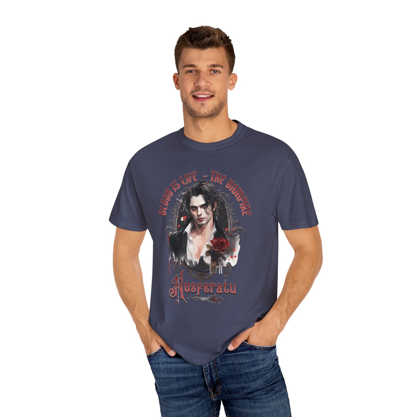 Vampire Nosferatu TShirt Dark Romance Gift For Vampire Lovers Mystic Falls Shirt Halloween Gift For Her Party Paranormal Romance Reader Gift T-Shirt Printify