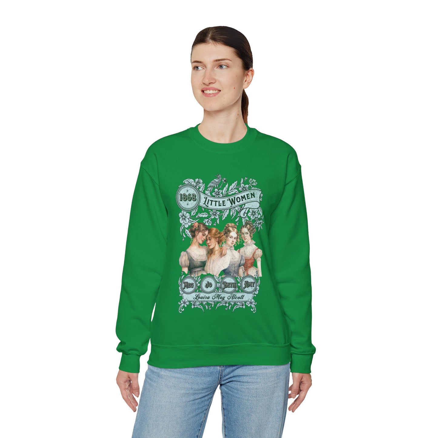 Little Women Sweatshirt, Louisa May Alcott Historical Romance Sweater, Bookish Literary Fan Art Gift, Gift for Her, Bookclub Crewneck Shirt Sweatshirt Printify
