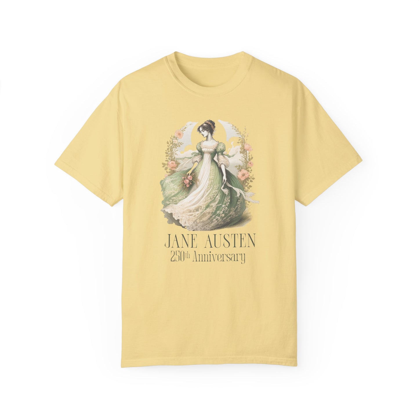 Jane Austen T-Shirt 250th Anniversary Gift For Her Birthday Historical Romance Tee Bookish Literary Gift Bookclub Booknerd Book Lover Shirt T-Shirt Printify Butter S