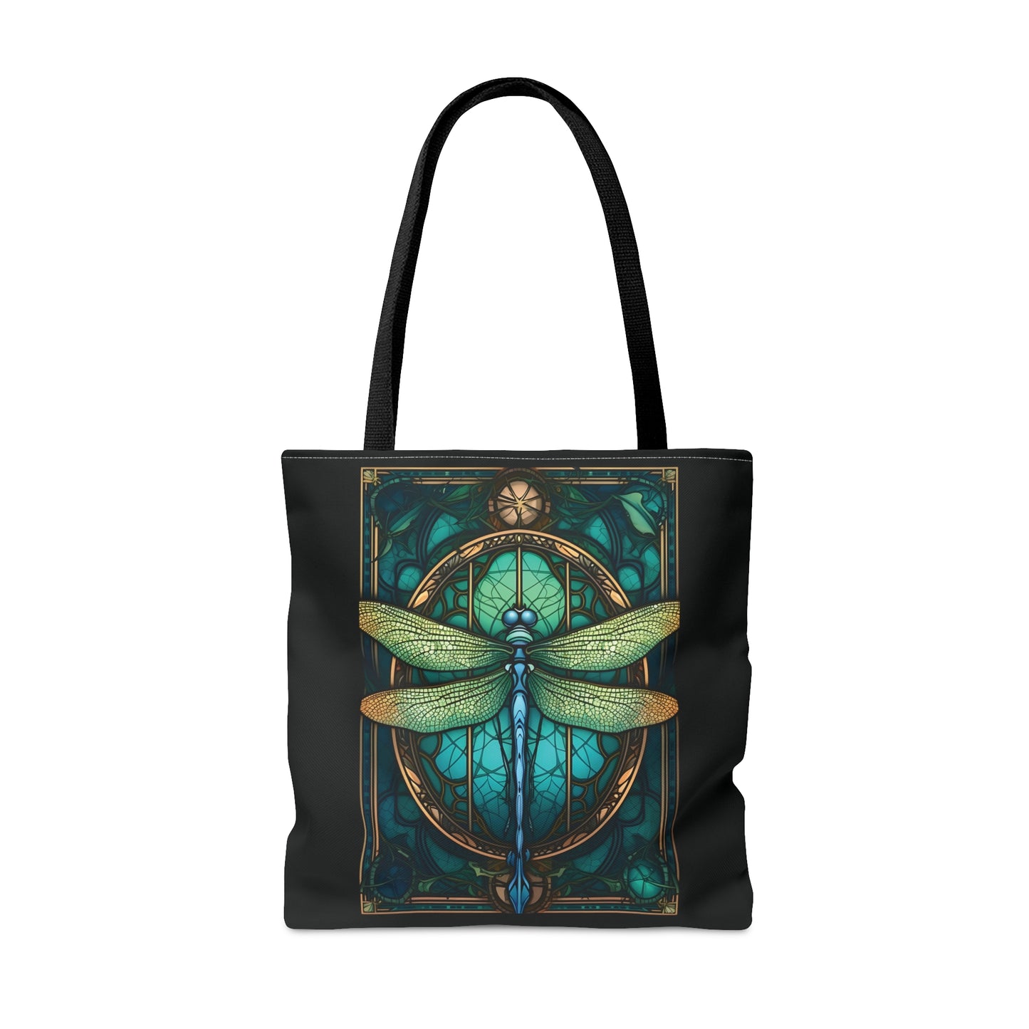Stained Glass Dragonfly Tote Bag, Pretty Tarot Card Shoulder Bag, Book, Library, Grocery, Travel Bag, Dark Academia, Bookish Bookclub Gift, Bags Printify