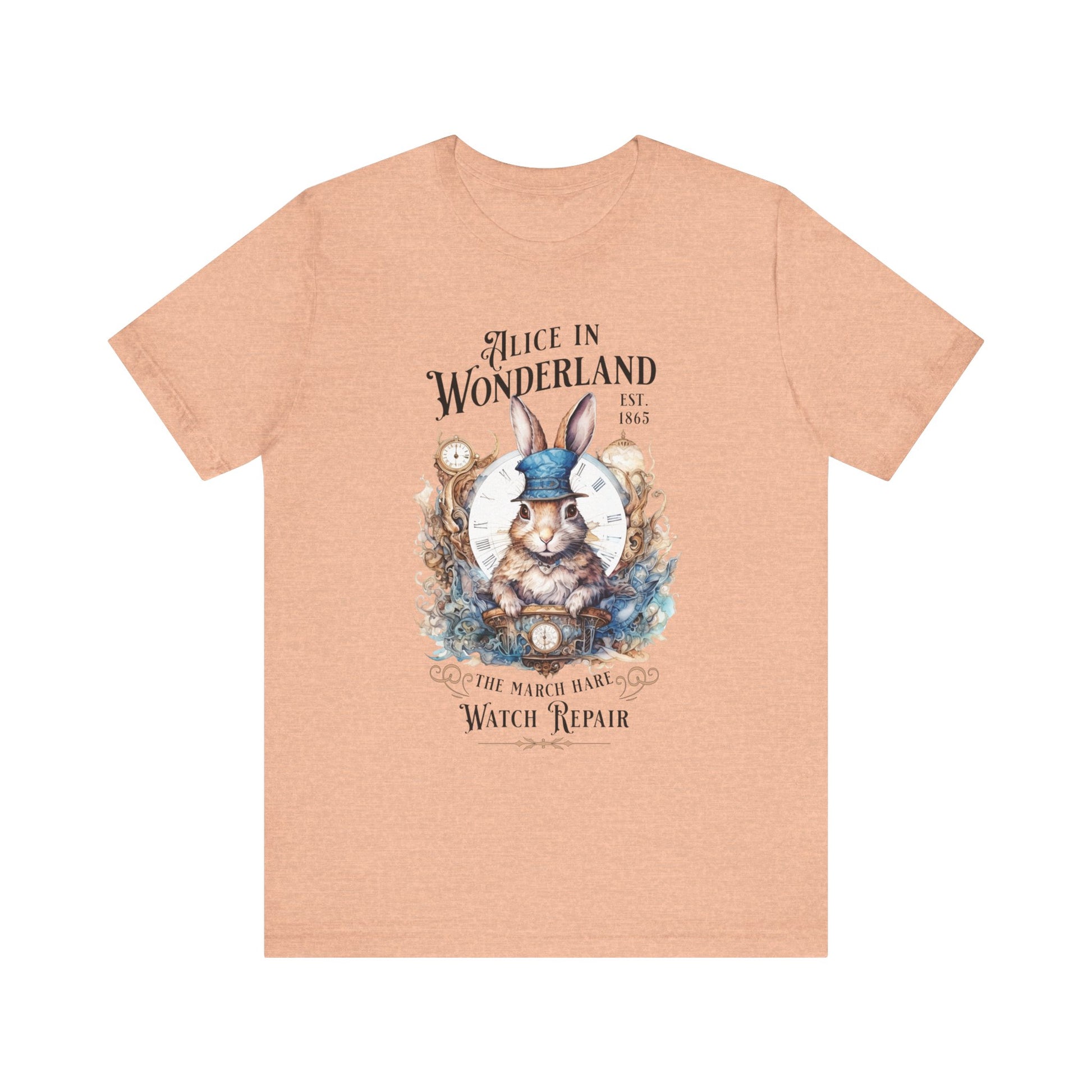 3001 Unisex Jersey Short Sleeve Tee Alice in Wonderland T-Shirt Printify Heather Peach S