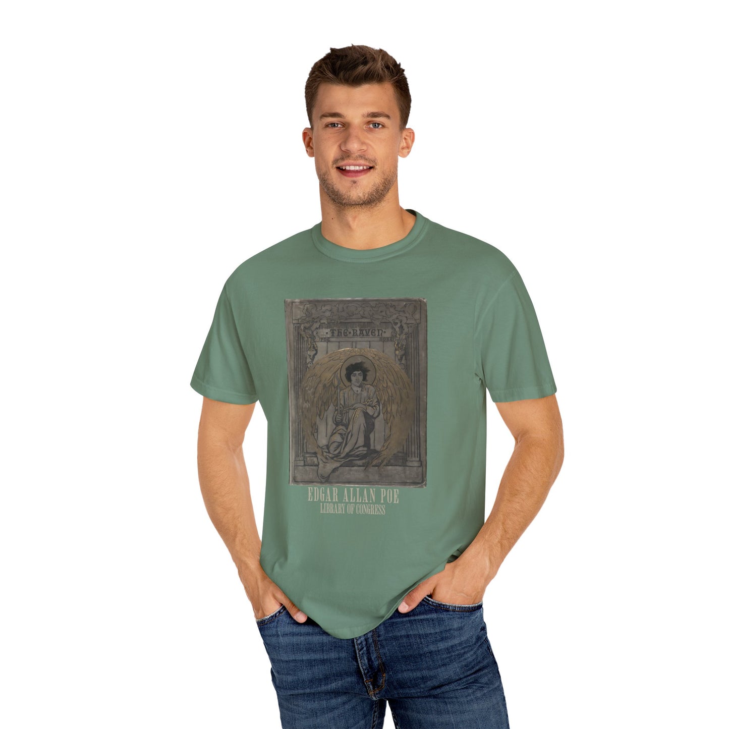 Edgar Allan Poe T-Shirt The Raven First Edition Gift For Poe Lovers Literary Shirt Nevermore Darkness There Gothic Whimsigoth Dark Academia T-Shirt Printify