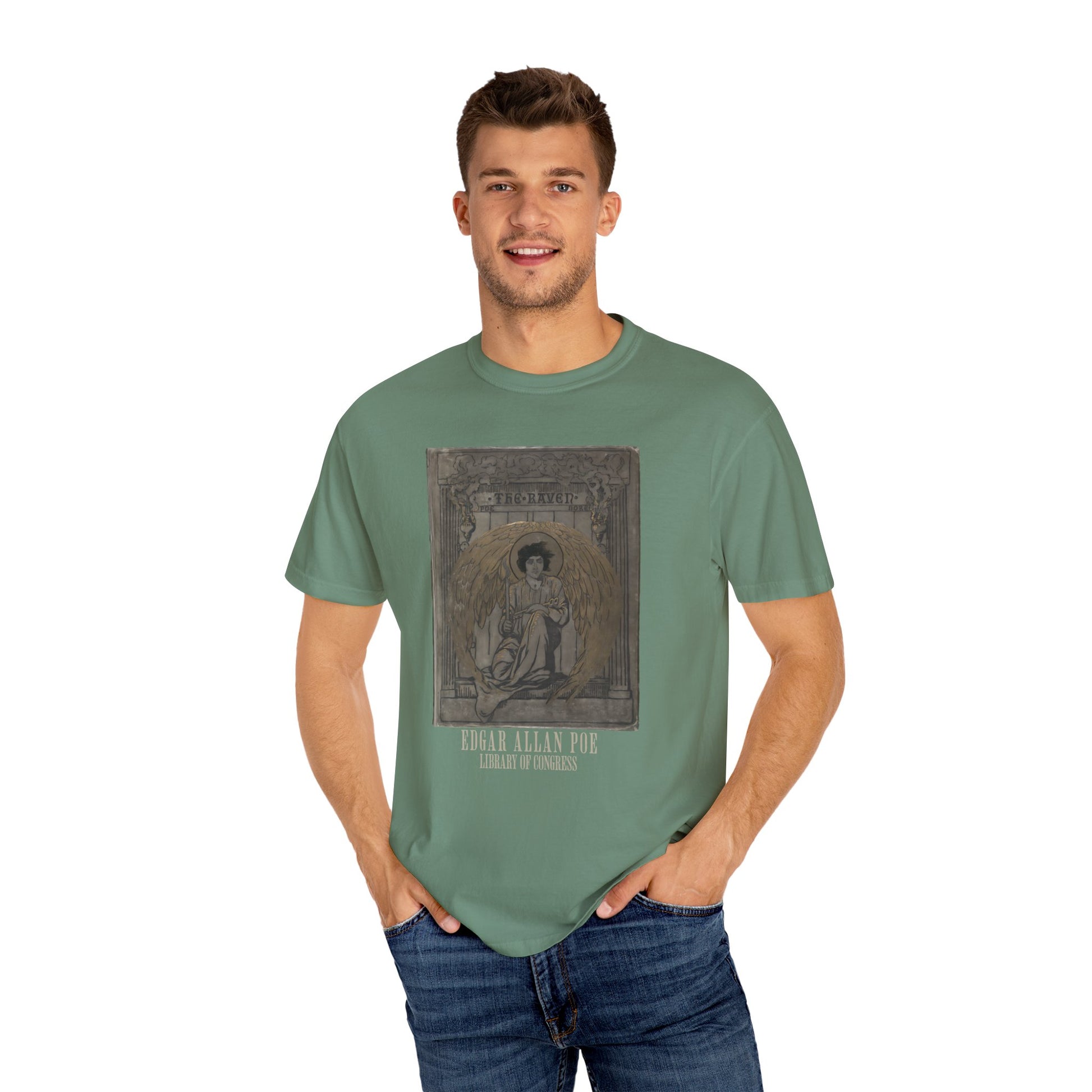 Edgar Allan Poe T-Shirt The Raven First Edition Gift For Poe Lovers Literary Shirt Nevermore Darkness There Gothic Whimsigoth Dark Academia T-Shirt Printify