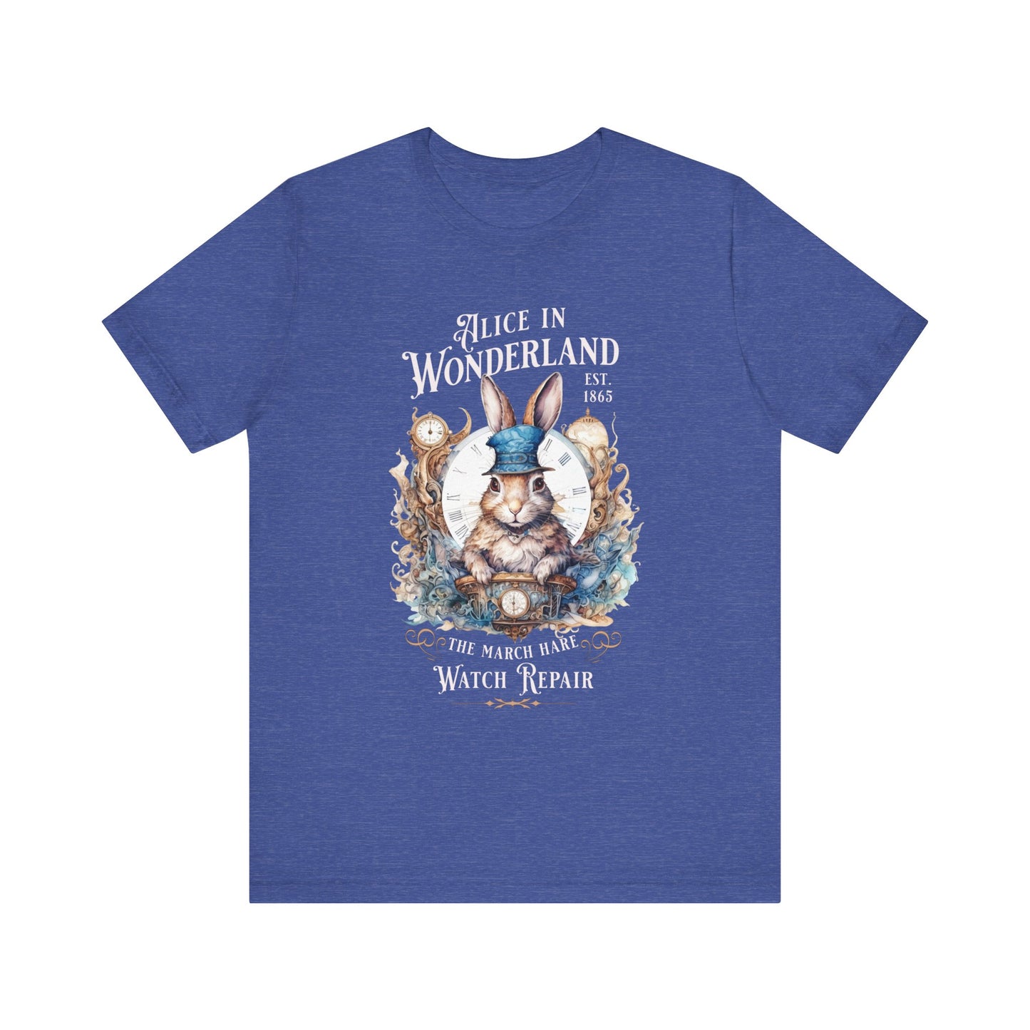 3001 Unisex Jersey Short Sleeve Tee Alice in Wonderland T-Shirt Printify Heather True Royal S