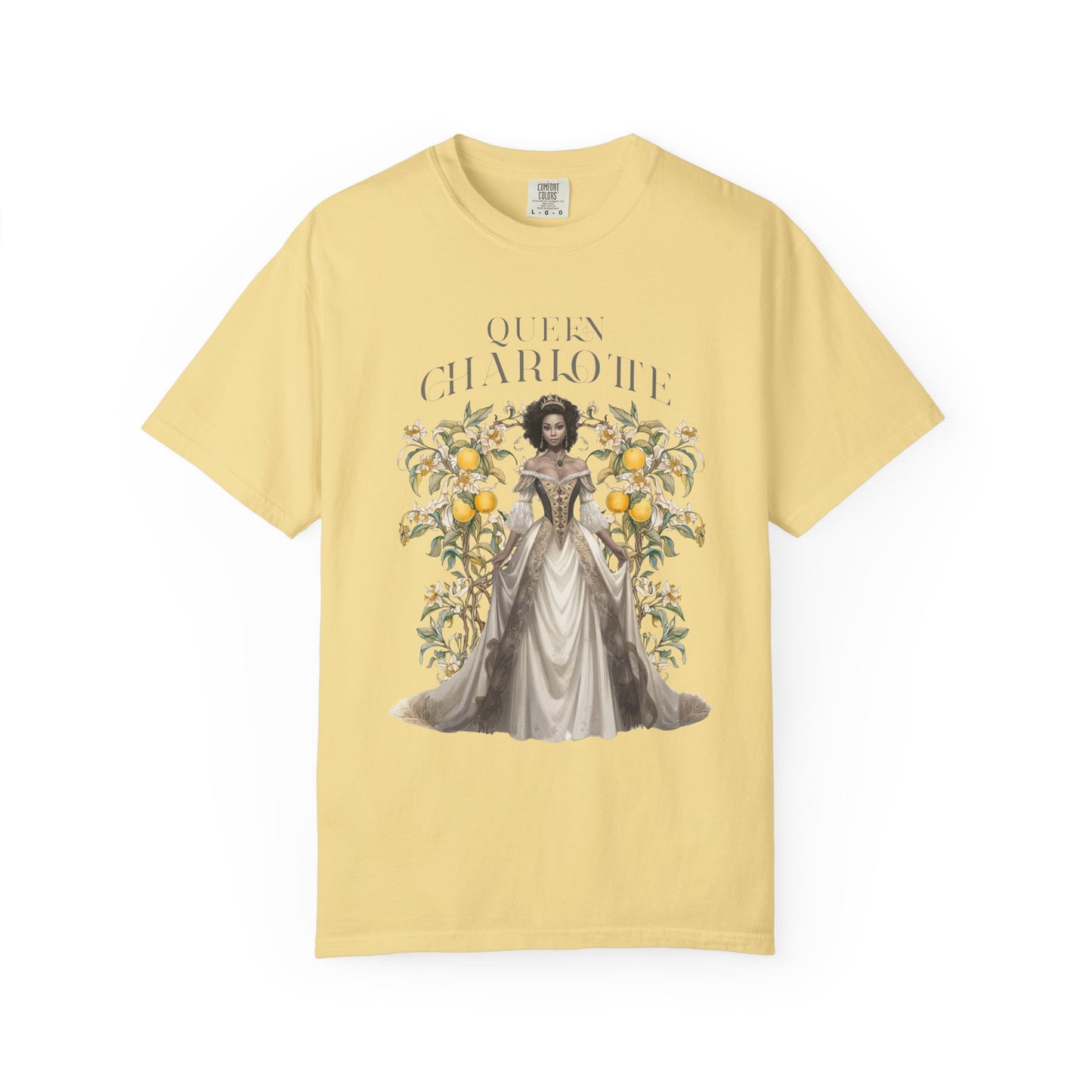 Queen Charlotte T-Shirt Literary Regency Period Tee Historical Drama Series Watching Spilling The Tea Theme Gift for Her Birthday Christmas T-Shirt Printify Butter S