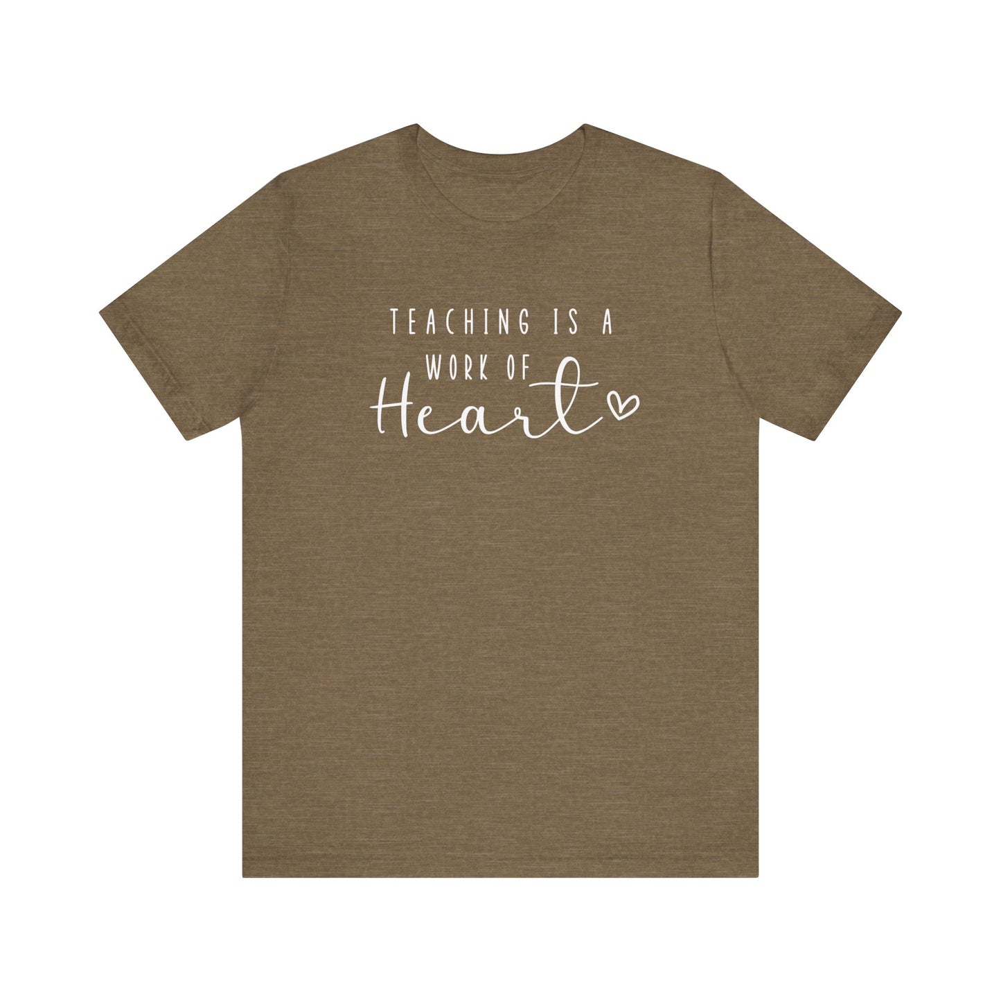 Cute Teacher TShirt Gift, Education Tee, Elementary School Teacher Appreciation, Funny Back To School Shirt, Teacher T-Shirt, Teacher Love T-Shirt Printify Heather Olive XS