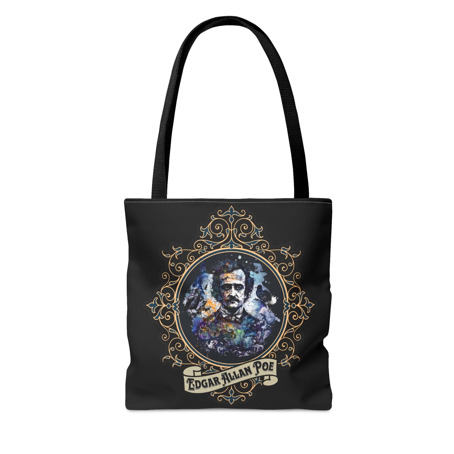 Edgar Allan Poe Tote Bag, Vintage Poet, Poetry Lover Shoulder Bag, Dark Academia, Literary, Bookish, Bookclub Gift, Fall Autumn Project Bag Bags Printify