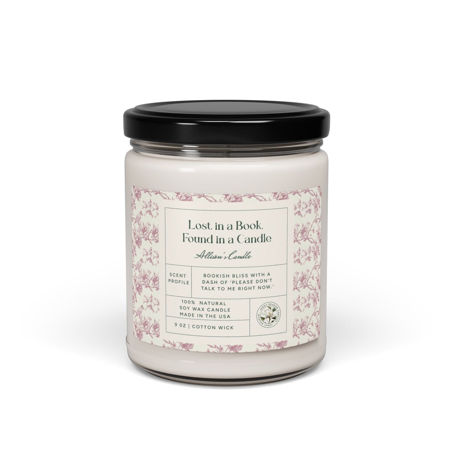Personalized Soy Candle Funny Book Lover Gift For Mom Custom Gift Book Club Gift For Her Birthday Booknerd Candle Gift For Reader Bookworm Home Decor Printify Peppered Passionfruit 9oz
