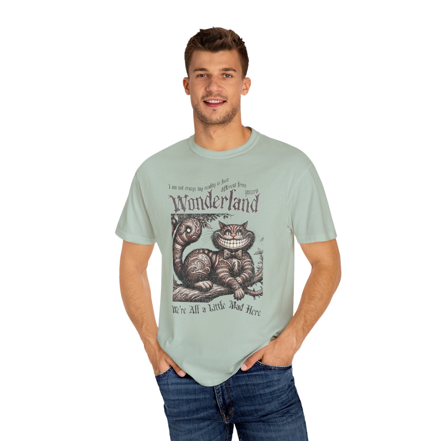 Cheshire Cat Alice in Wonderland TShirt Comfort Colors Oversized T-Shirt Dark Academia Mad Hatter Tea Party Bookish Book Lover Booktok Gift