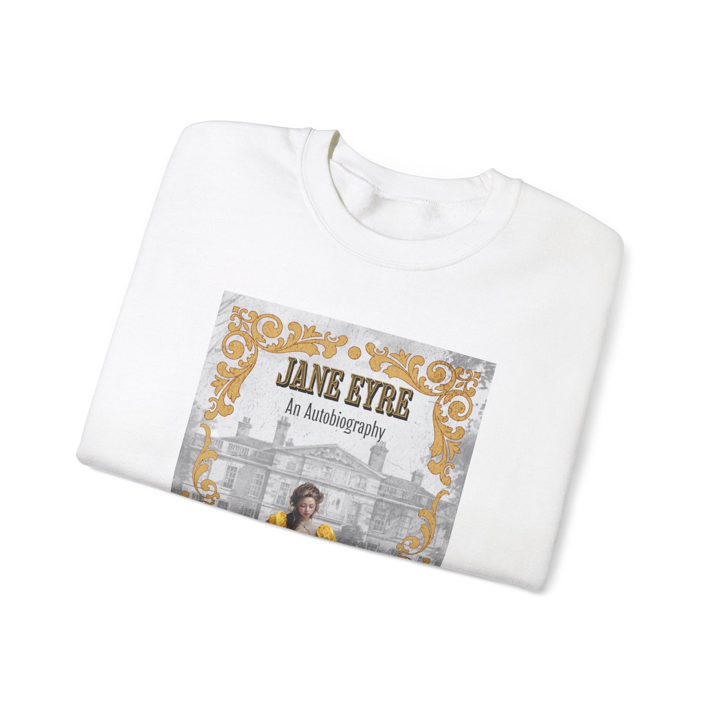 Jane Eyre Sweatshirt, Charlotte Brontë Historical Romance Sweater, Bookish Literary Brontë Sisters Fan Art Gift, Gift for Her, Readers, Sweatshirt Printify