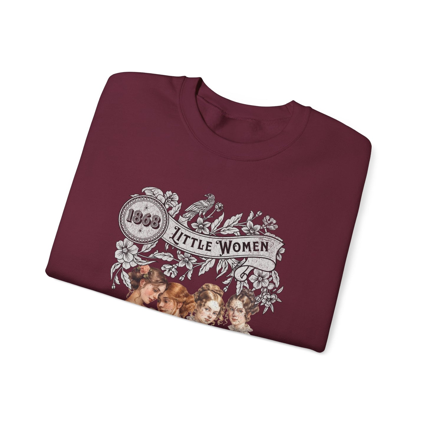 Little Women Sweatshirt, Louisa May Alcott Historical Romance Sweater, Bookish Literary Fan Art Gift, Gift for Her, Bookclub Crewneck Shirt Sweatshirt Printify