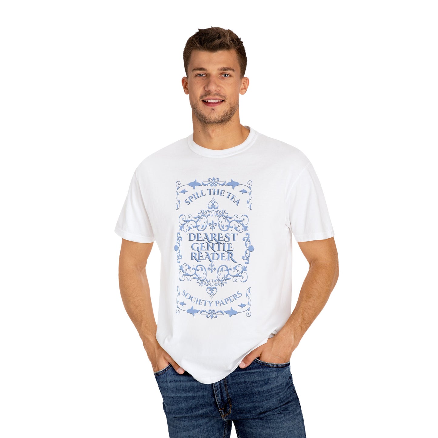 Dearest Gentle Reader TShirt Spill The Tea Society Papers Gift For Her Watching Party Book Club Gift Historical Romance Reader Gift Bookish T-Shirt Printify