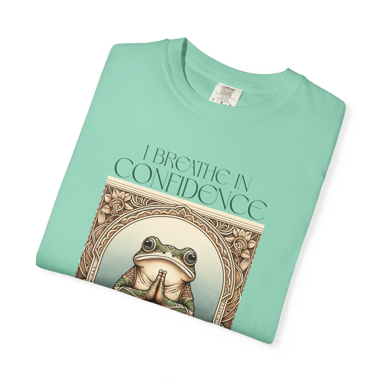 Yoga Frog Breath in Confidence Green Unisex T-Shirt, Casual Wear, Highlander Fan Gift, Comfortable Graphic Tee T-Shirt Printify