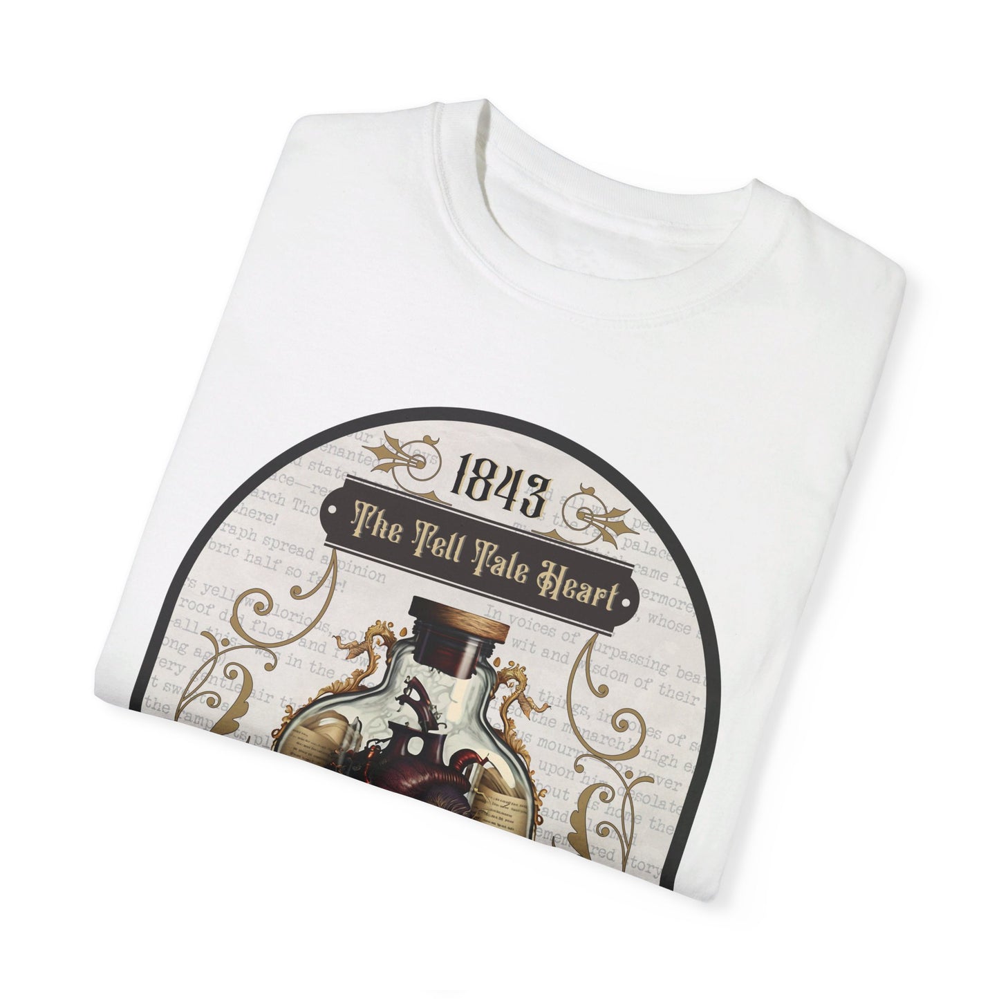 Edgar Allan Poe Shirt, The Tell Tale Heart Tee, Book, Reading Lover Shirt, Halloween, Gothic, Light Academia Gifts, Comfort Colours TShirt T-Shirt Printify