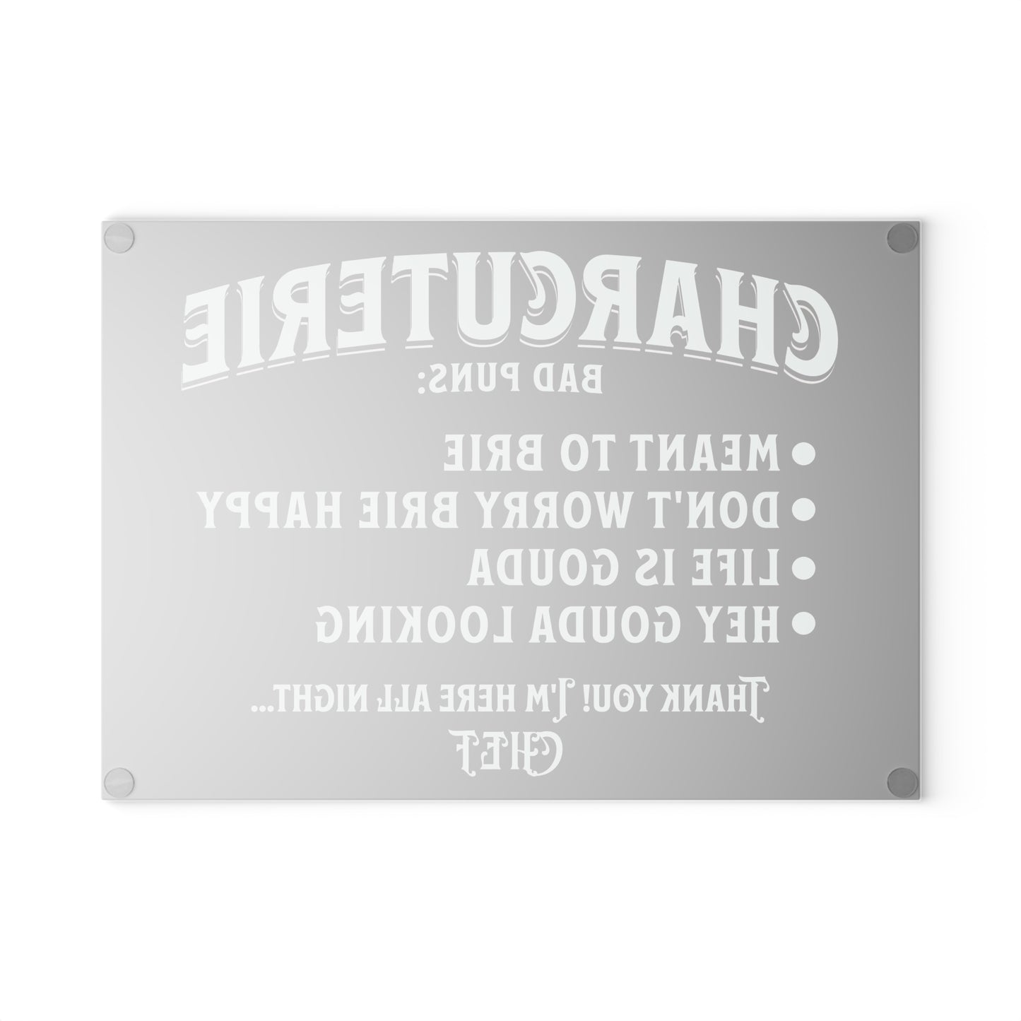 Charcuterie Board, House Warming Gift, Tempered Glass Cutting, Chopping or Serving Board, Wedding, Realtor, Shower, Host, Chef, Holiday Gift Home Decor Printify