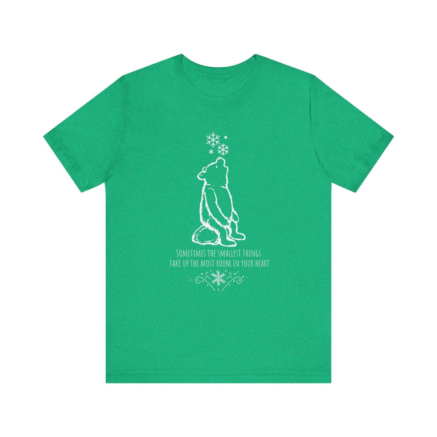 Winnie The Pooh Christmas Shirt, Pooh Bear Holiday T-Shirt, Family Matching Christmas Vacation Tshirts, A.A. Milne Shirt, Book Lover Gifts T-Shirt Printify Heather Kelly XS
