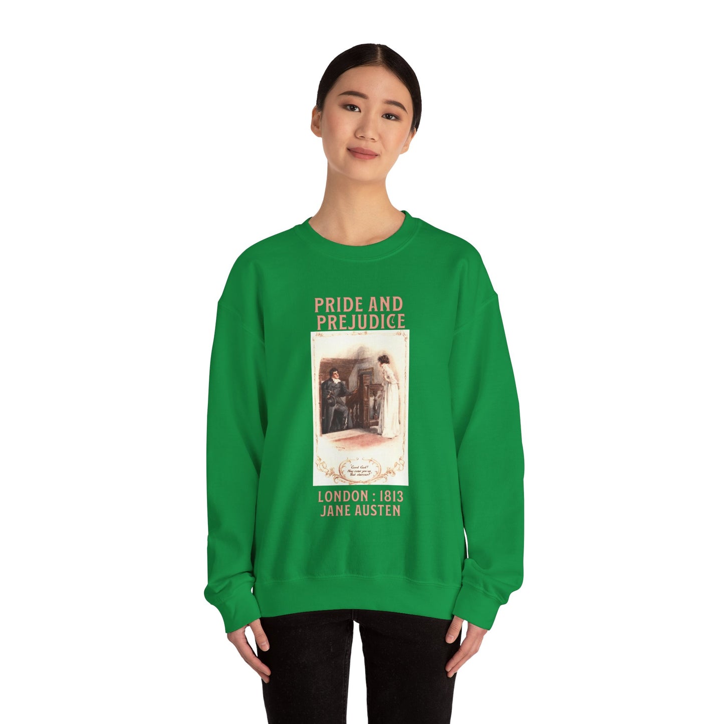 Jane Austen Sweatshirt, Pride & Prejudice Historical Romance Sweater, Bookish Literary Jane Austen Fan Art, Gift for Her, Bookclub Shirt Sweatshirt Printify