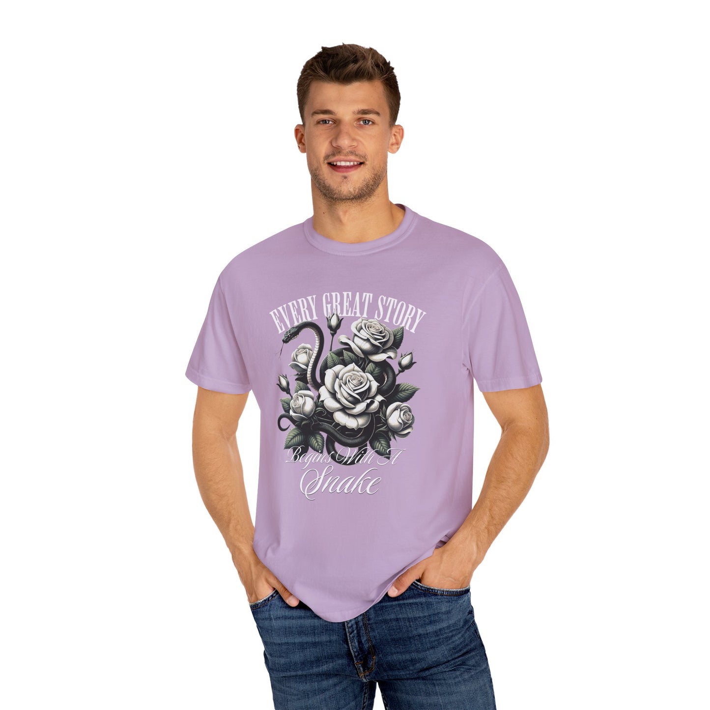 Snake Romance TShirt Romantasy Reader Dark Gift For Morally Grey Dark Fantasy Romance Novel Lover Haunting Goth Romance Shirt For Book Club T-Shirt Printify
