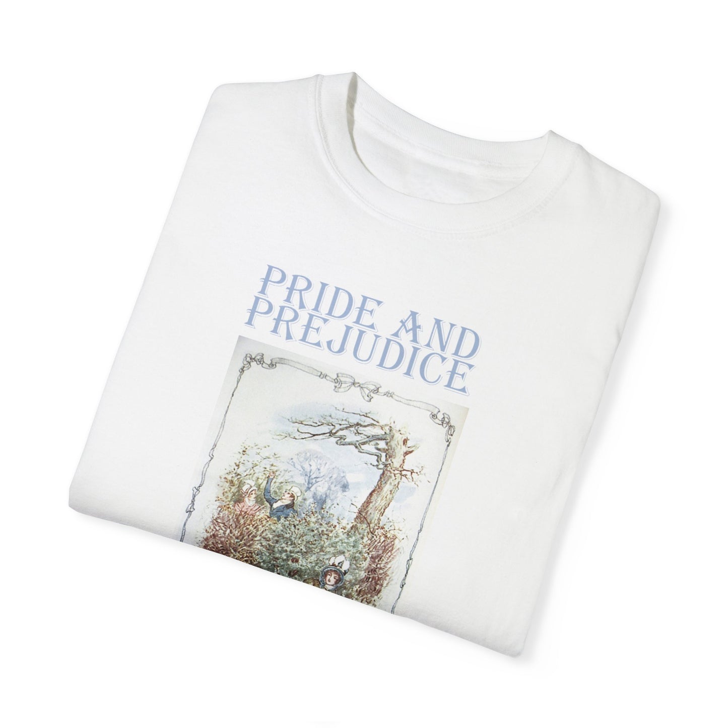 Jane Austen Comfort Colors TShirt, Pride & Prejudice Historical Romance, Bookish Literary Jane Austen Fan Art Gift for Her Bookclub Tee T-Shirt Printify
