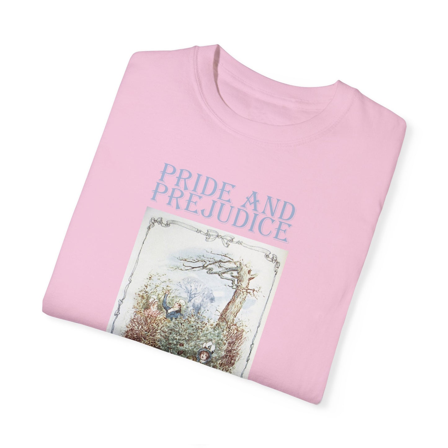 Jane Austen Comfort Colors TShirt, Pride & Prejudice Historical Romance, Bookish Literary Jane Austen Fan Art Gift for Her Bookclub Tee T-Shirt Printify