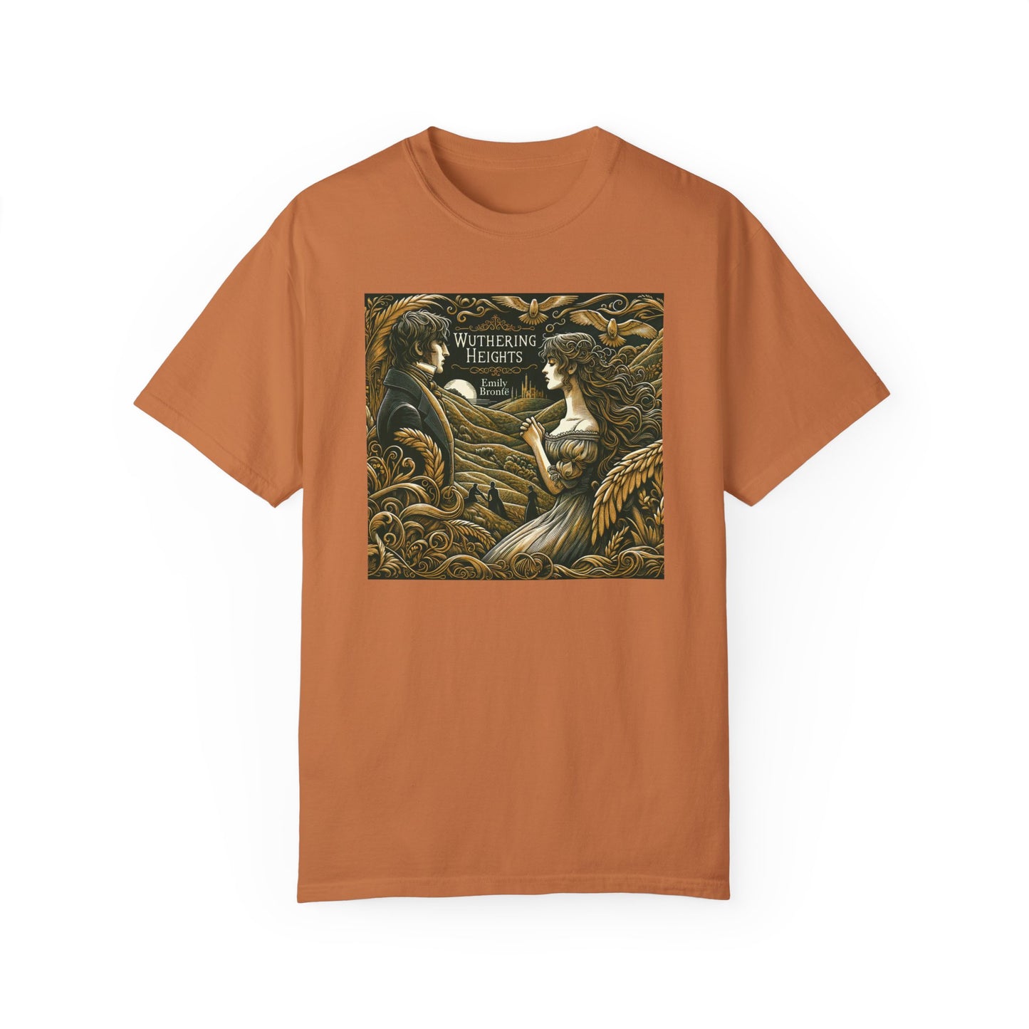 Wuthering Heights T-Shirt Emily Brontë Romantasy Literarure Shirt Bookish Academia Gift For Her Birthday Heathcliffe Bookclub Booknerd Tee T-Shirt Printify Yam S