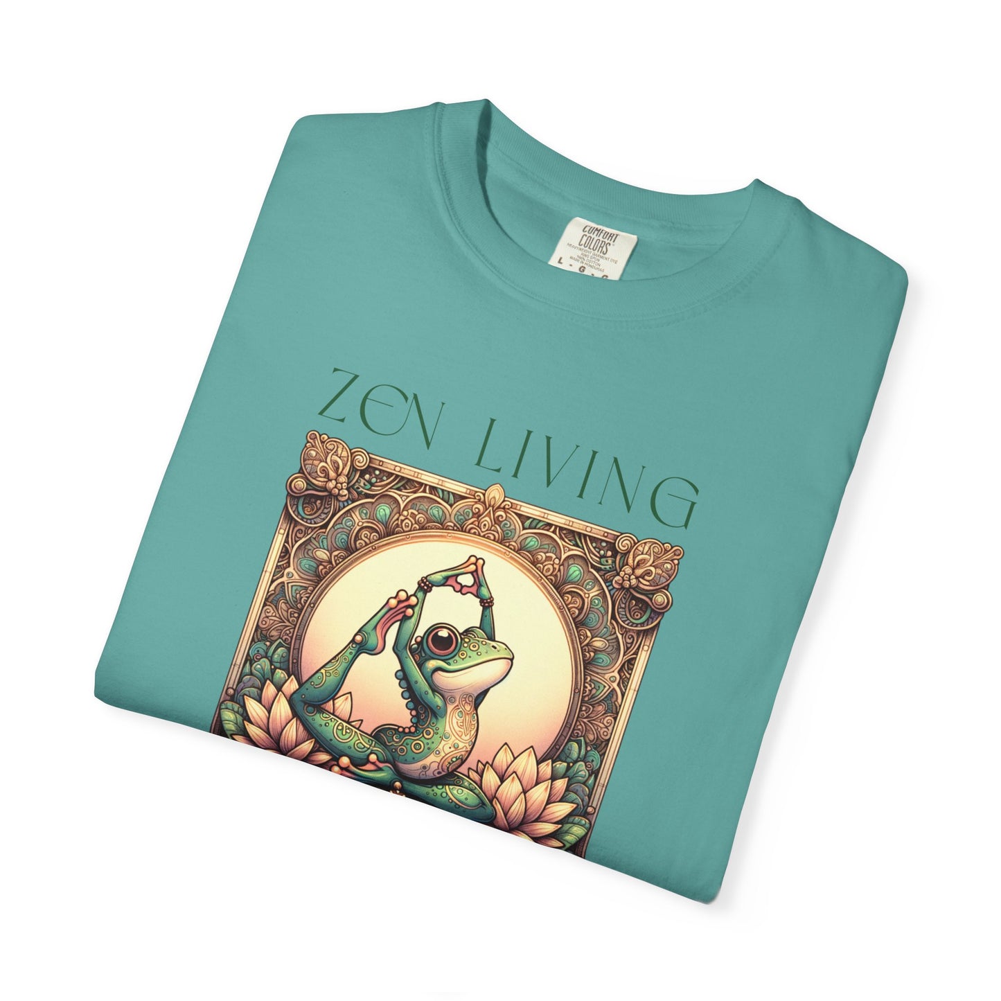 Green Yoga Frog Zen Living Unisex T-Shirt, Casual Wear, Highlander Fan Gift,