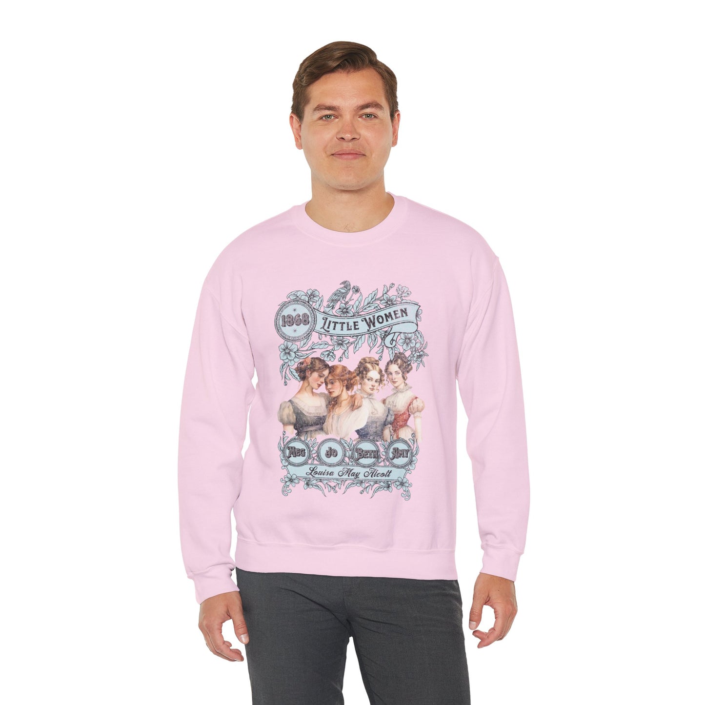 Little Women Sweatshirt, Louisa May Alcott Historical Romance Sweater, Bookish Literary Fan Art Gift, Gift for Her, Bookclub Crewneck Shirt Sweatshirt Printify