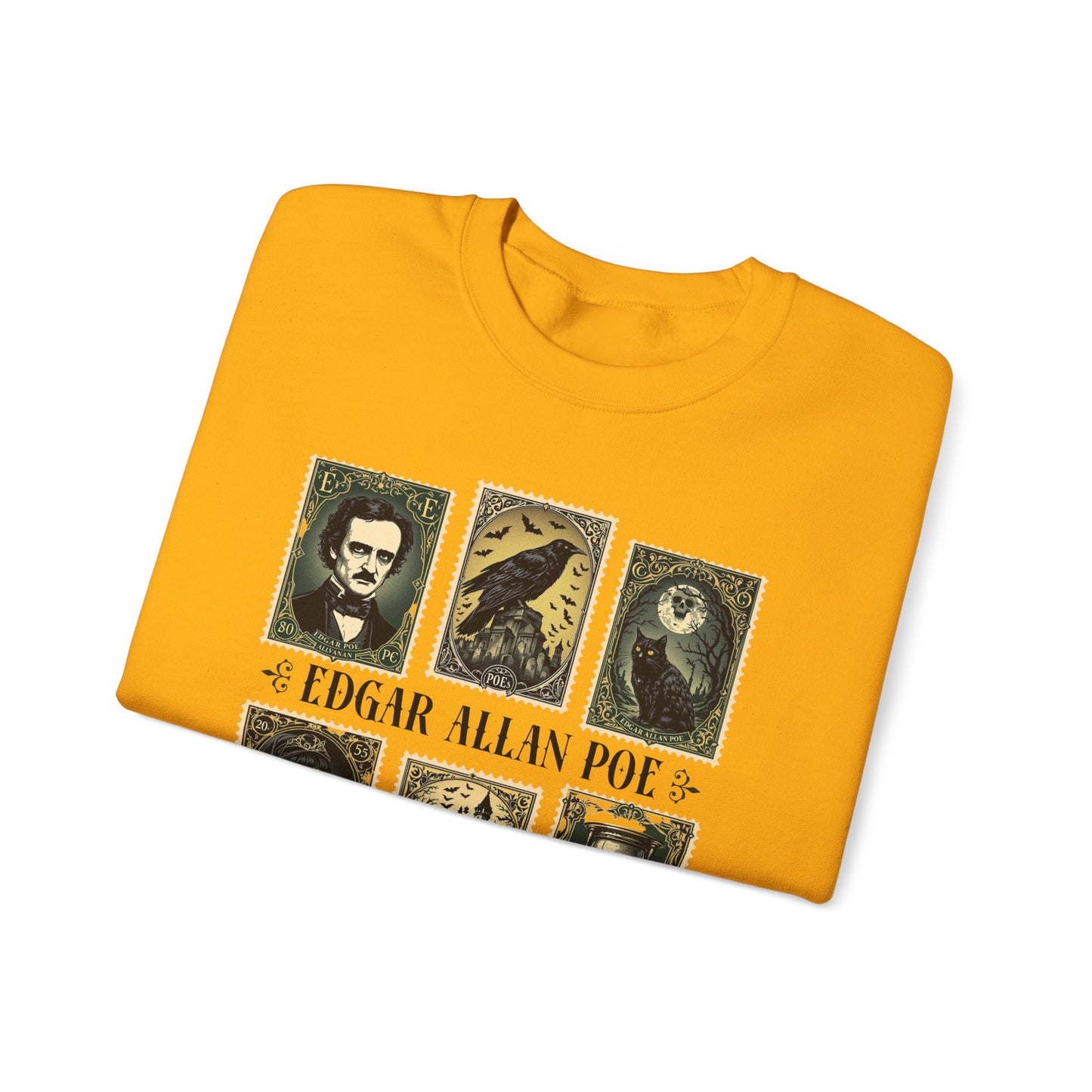 Edgar Allan Poe Sweatshirt The Raven Nevermore Gothic Horror Sweater Dark Academia Macabre Halloween Gift for Book Lovers Birthday Christmas