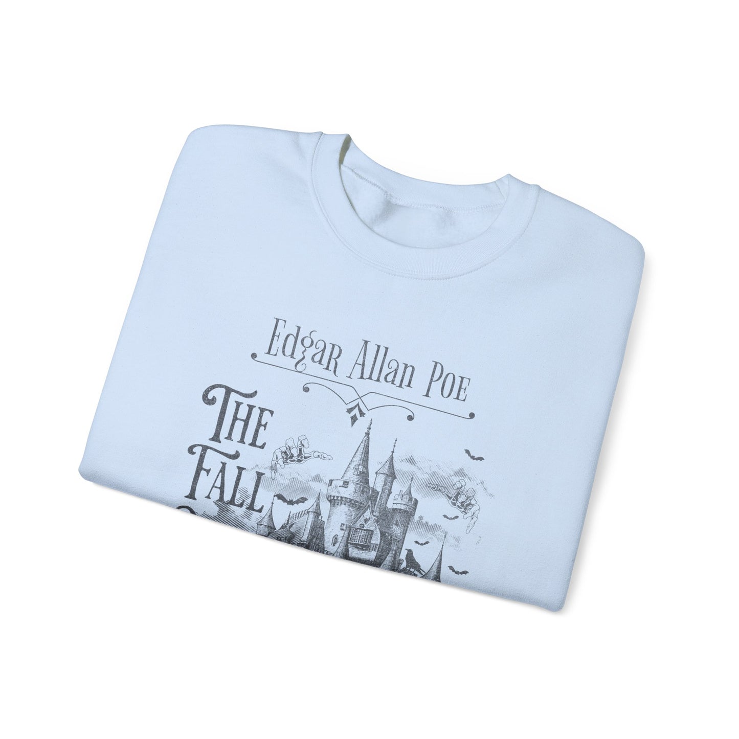 Edgar Allan Poe Sweatshirt Fall Of The House Of Usher Dark Academia Book Lover Gift Haunting Poetry Gothic Horror Merch Gift For Teacher Sweatshirt Printify