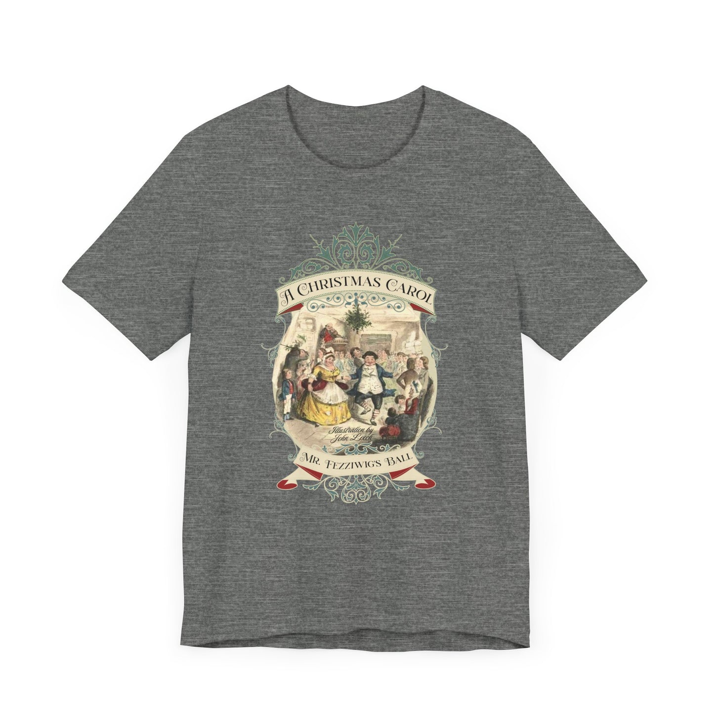 A Christmas Carol TShirt, Vintage Charles Dickens Victorian, Scrooge Fezziwig's Ball, Holiday Tradition X-Mas Movie T-shirt Bookish Christmas T-Shirt Printify