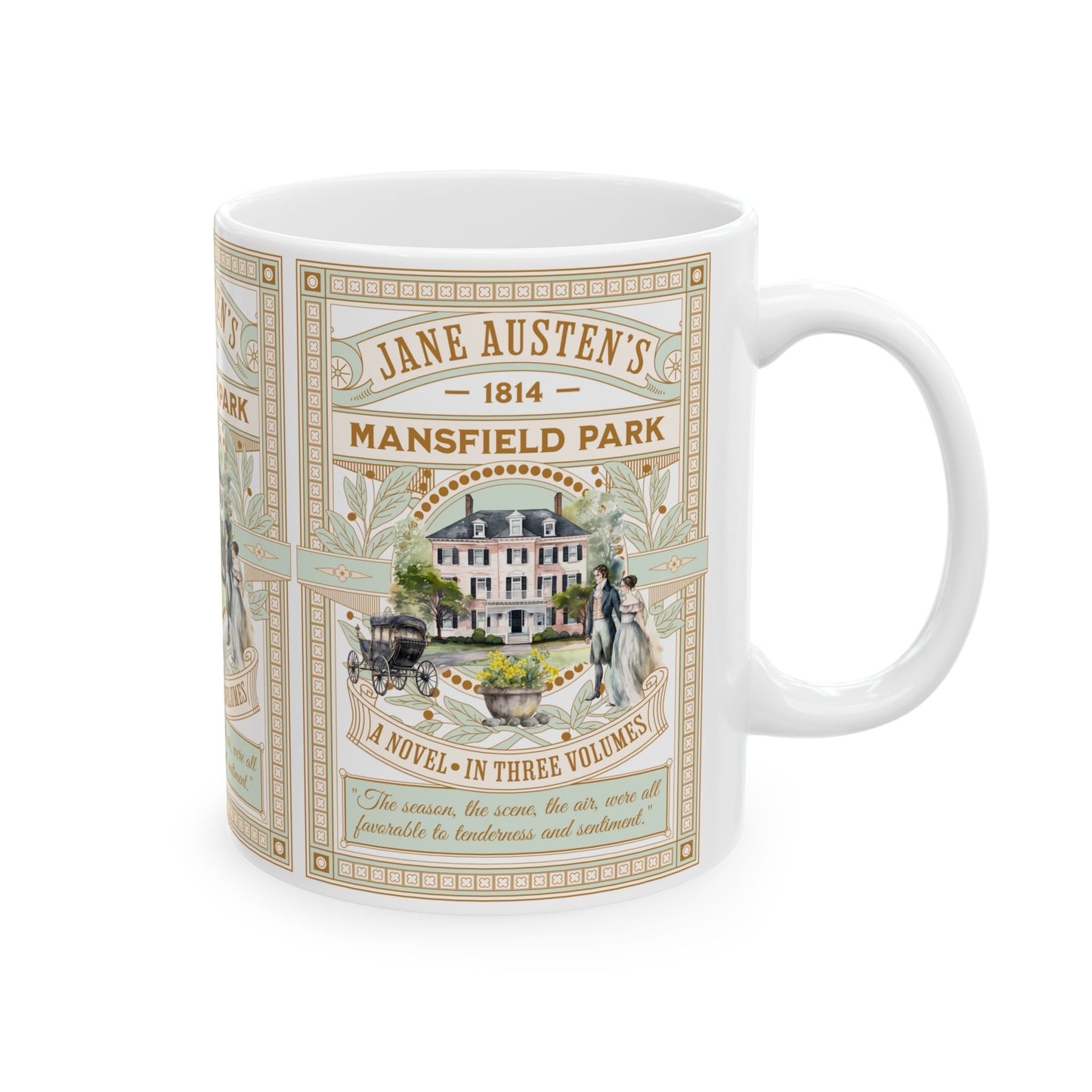 Jane Austen Coffee Mug Mansfield Park Historical Romance Reader Gift Bookish Literary Light Academia Gift for Her Bookclub Gift For Her BFF Mug Printify