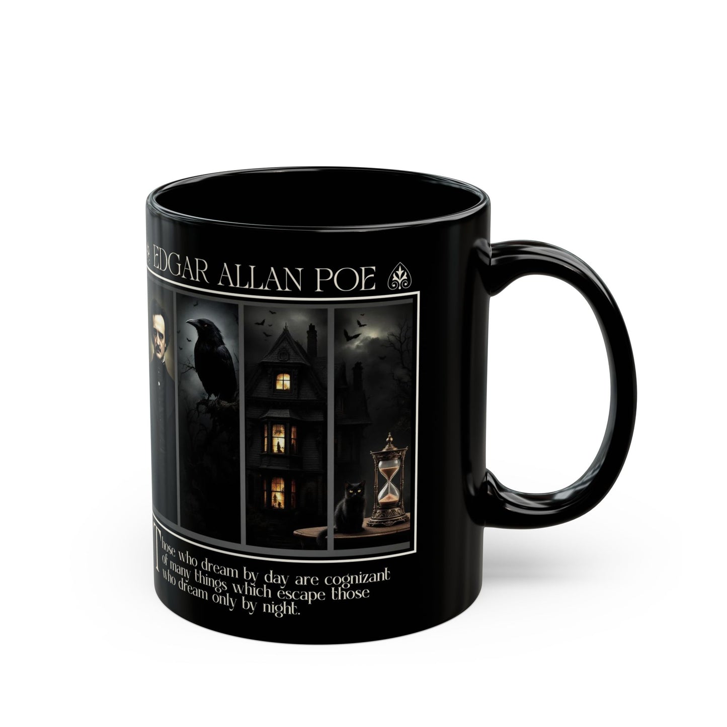 Edgar Allan Poe Mug Gothic Literary Gift For Book Lover Dark Academia Macabre Fall Coffee Cup Halloween Poetember Party Gift For Bookclub Mug Printify 11oz
