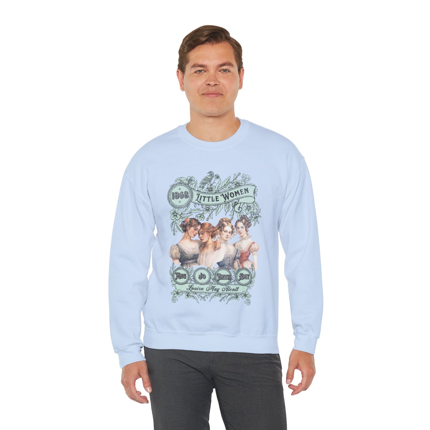 Little Women Sweatshirt, Louisa May Alcott Historical Romance Sweater, Bookish Literary Fan Art Gift, Gift for Her, Bookclub Crewneck Shirt Sweatshirt Printify