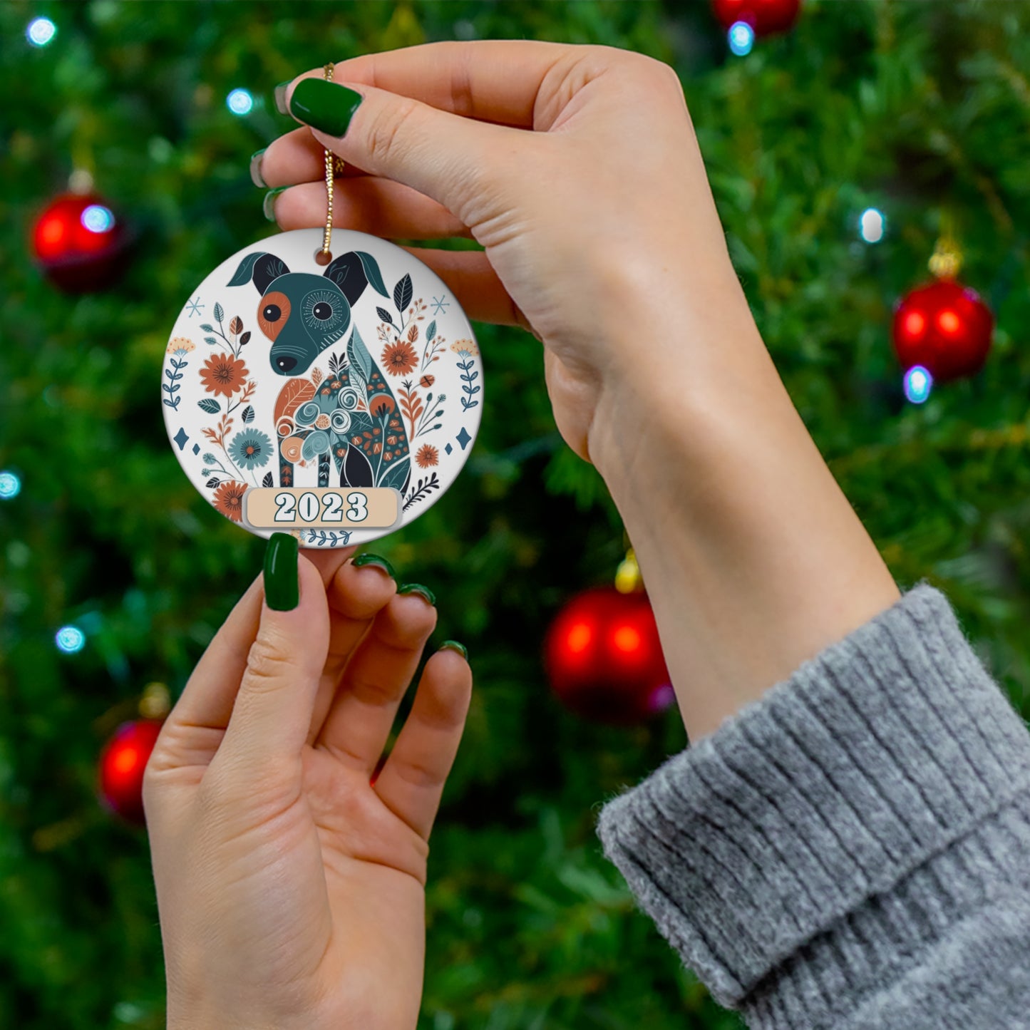 Christmas 2023 Ornament, Scandinavian, Swedish Dog Decor, Holiday Gift Idea, Heirloom Keepsake, Host Gift Exchange, Family Xmas Tree Bauble Home Decor Printify