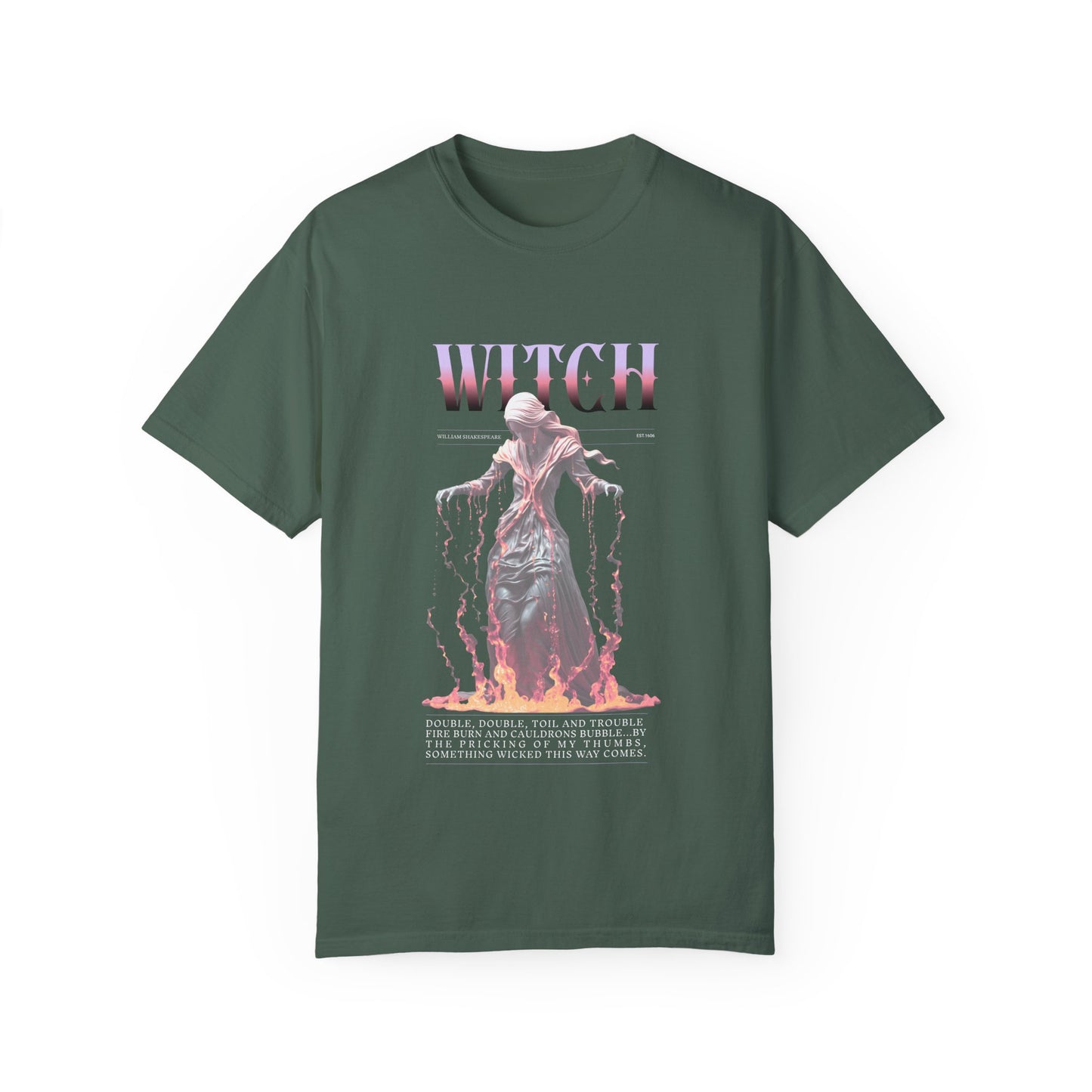 Witchy Vibes Unisex T-Shirt Shakespeare Fan Shirt MacBeth Witches Gothic Dark Literature Lover Gift Dark Academia Renfaire Festival Shirt T-Shirt Printify Blue Spruce S