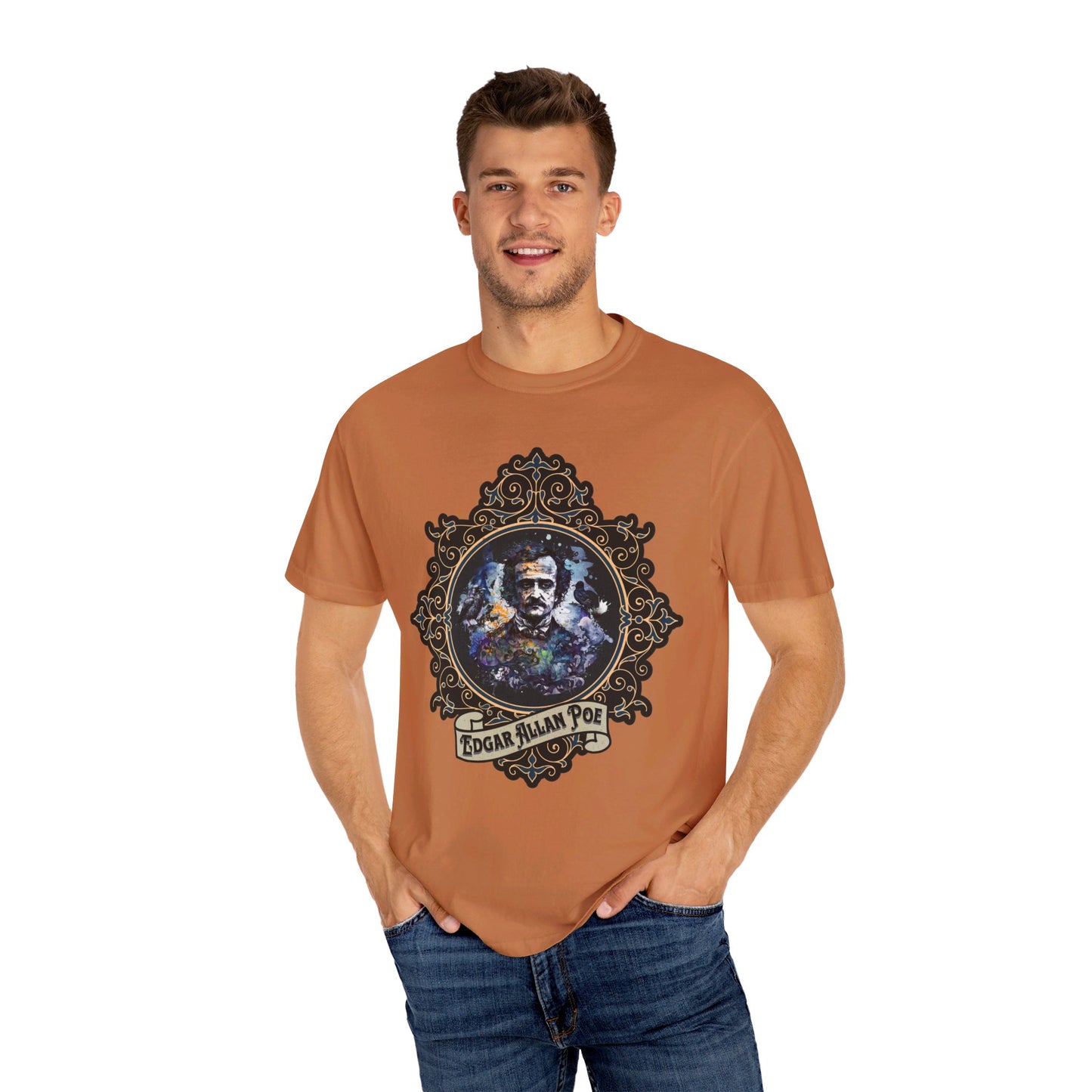 Edgar Allan Poe Shirt, Poet, Poetry Lover Tee, Book, Reading Lover Shirt, Halloween, Gothic, Light Academia Gifts, Comfort Colours TShirt T-Shirt Printify