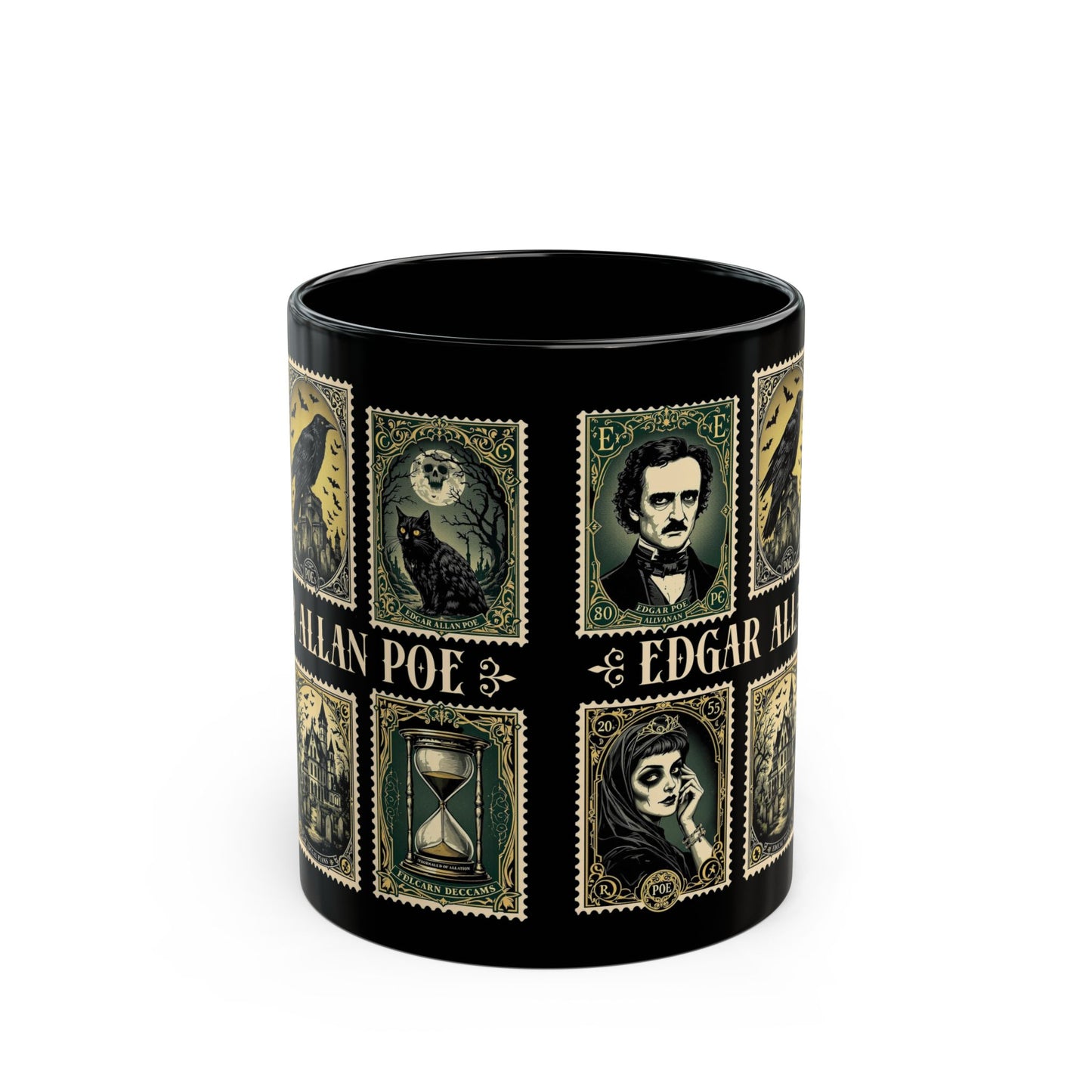 Edgar Allan Poe Mug Gothic Literary Gift For Book Lover Dark Academia Macabre Fall Coffee Cup Halloween Poetember Party Gift For Bookclub Mug Printify 11oz