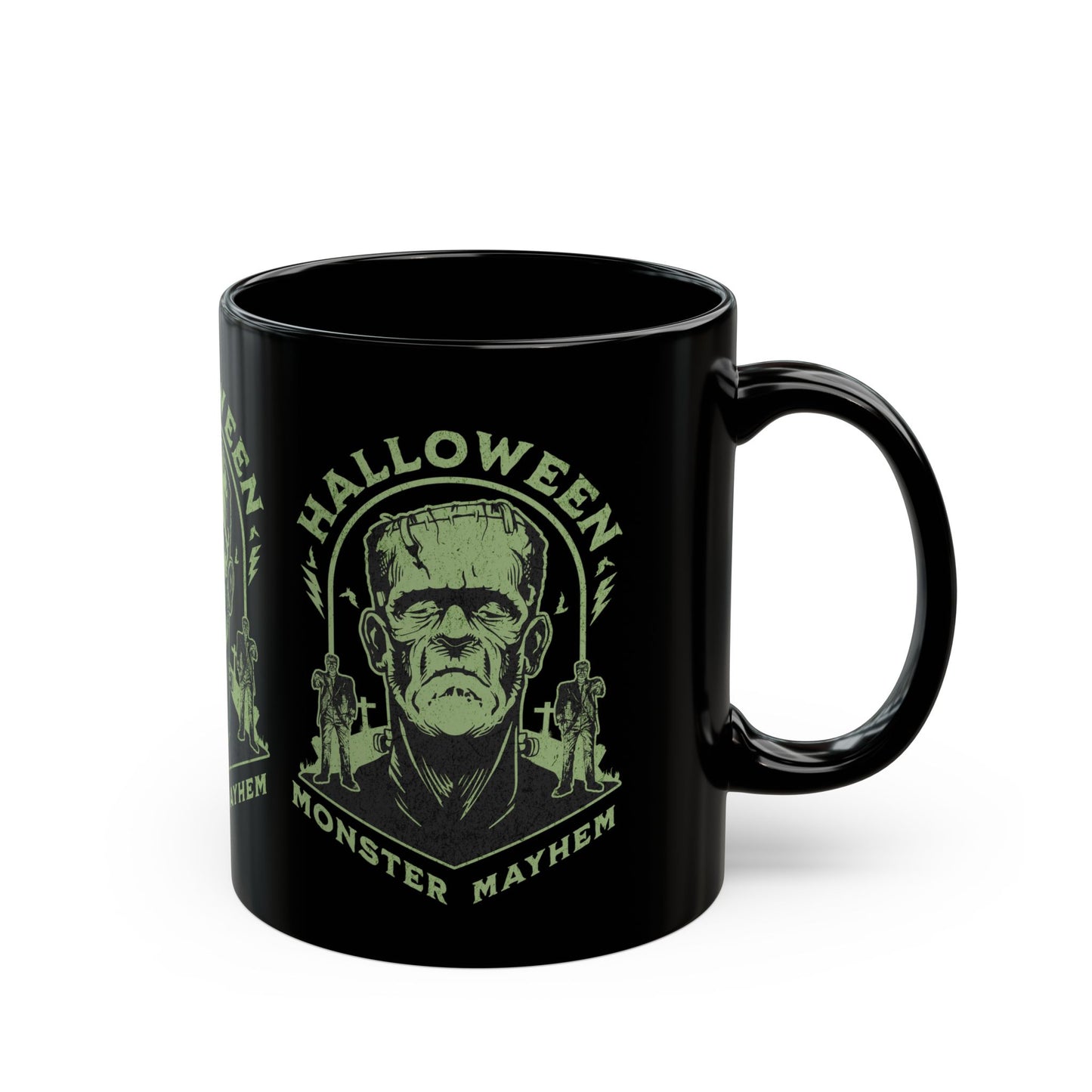 Frankenstein Monster Coffee Mug, Spooky Halloween Coffee, Tea Mug, Haunting Horror Movie Gift for Halloween, Dark Academia, Book Lover Gift Mug Printify